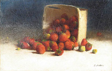 Strawberries Spilling out of an Overturned Box