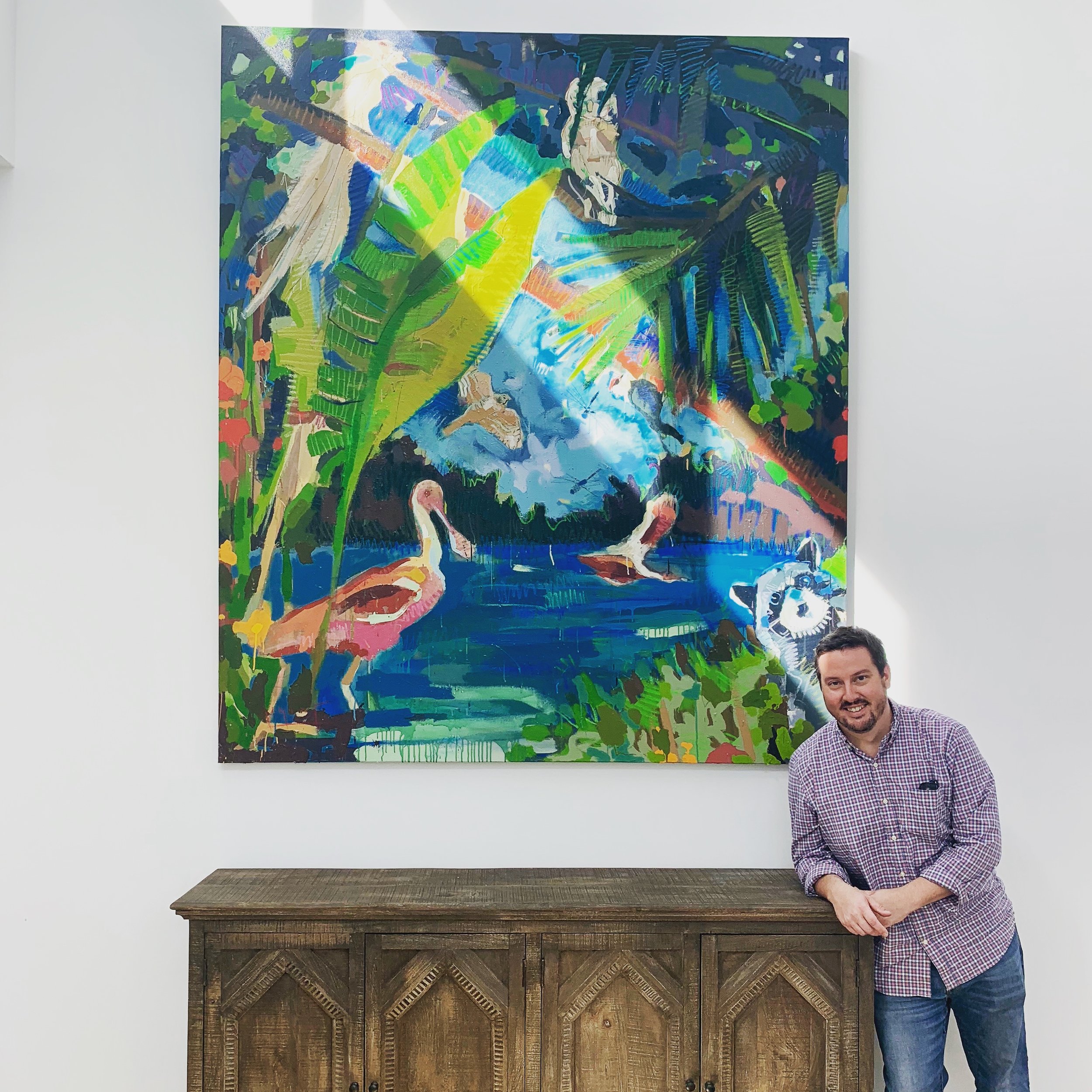 Tim Jaeger with painting