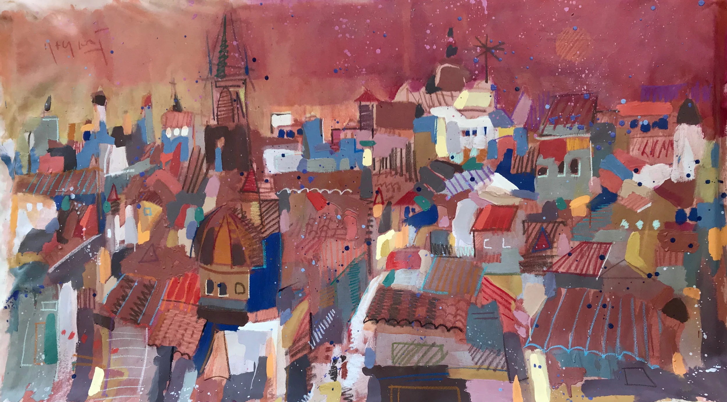 TIM JAEGER, ROOFTOPS OF TOLEDO SPAIN, 2019