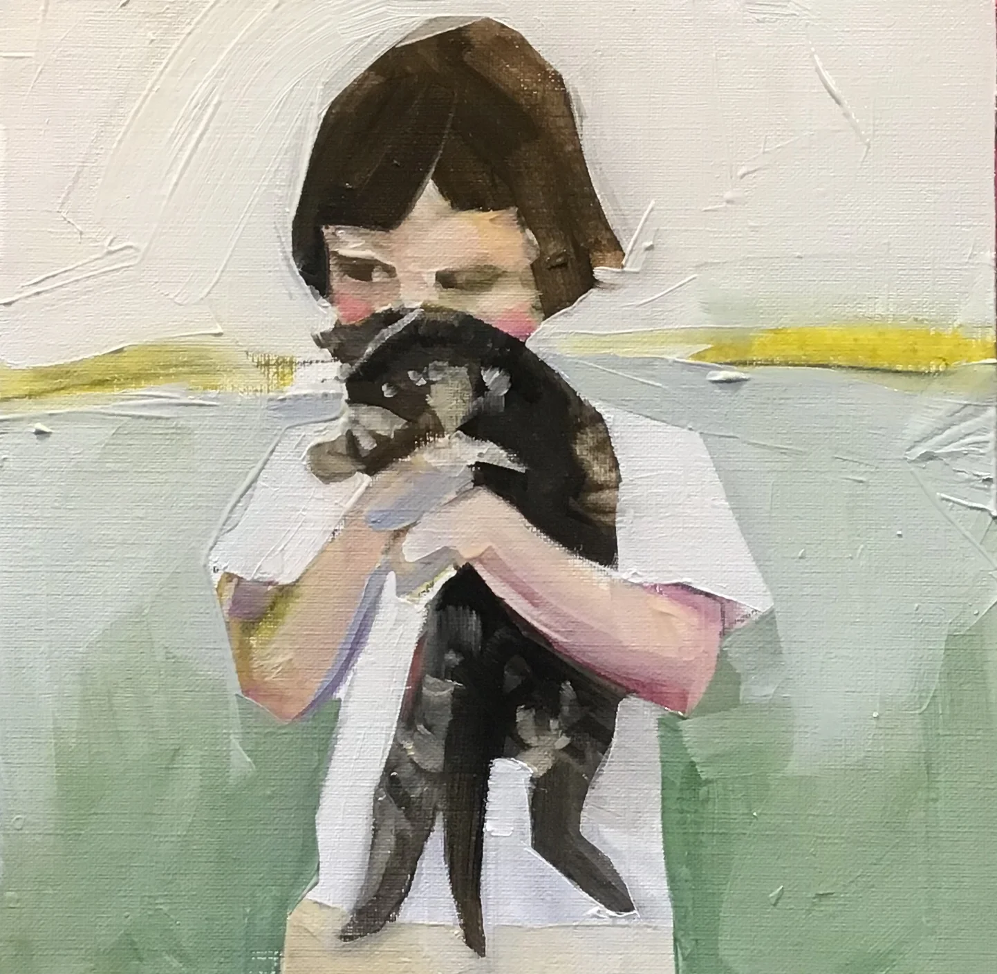Little Girl with Cat