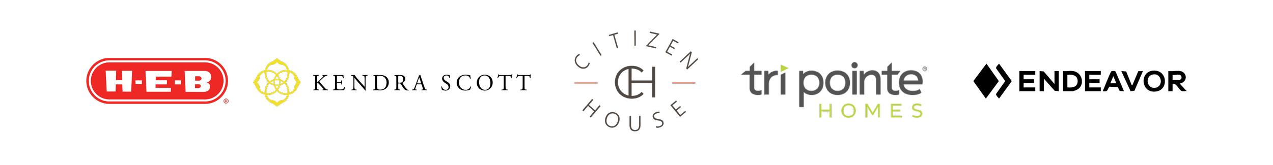 Logos of various home builders and real estate companies on a white background.