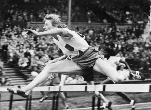 Blankers-Koen in competition, 1948.