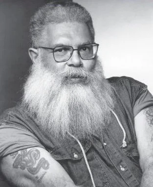 Delany as queer black SF elder statesman, with his trademark “Santa Claus” beard.
