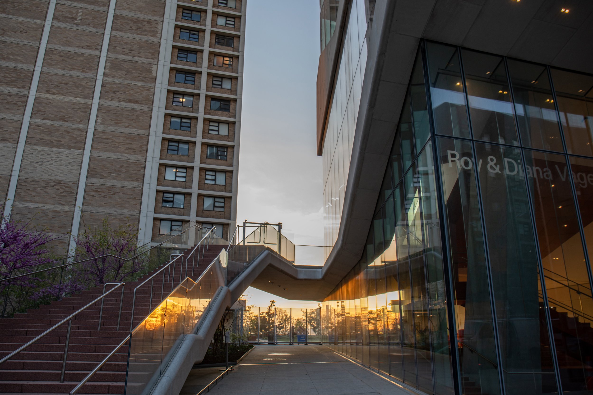  The Roy and Diana Vagelos Education Center at Columbia University on the evening of April 20, 2023. The center is a medical and graduate education building where the anatomical donor ceremony is held. The ceremony aims to thank and honor the donors 