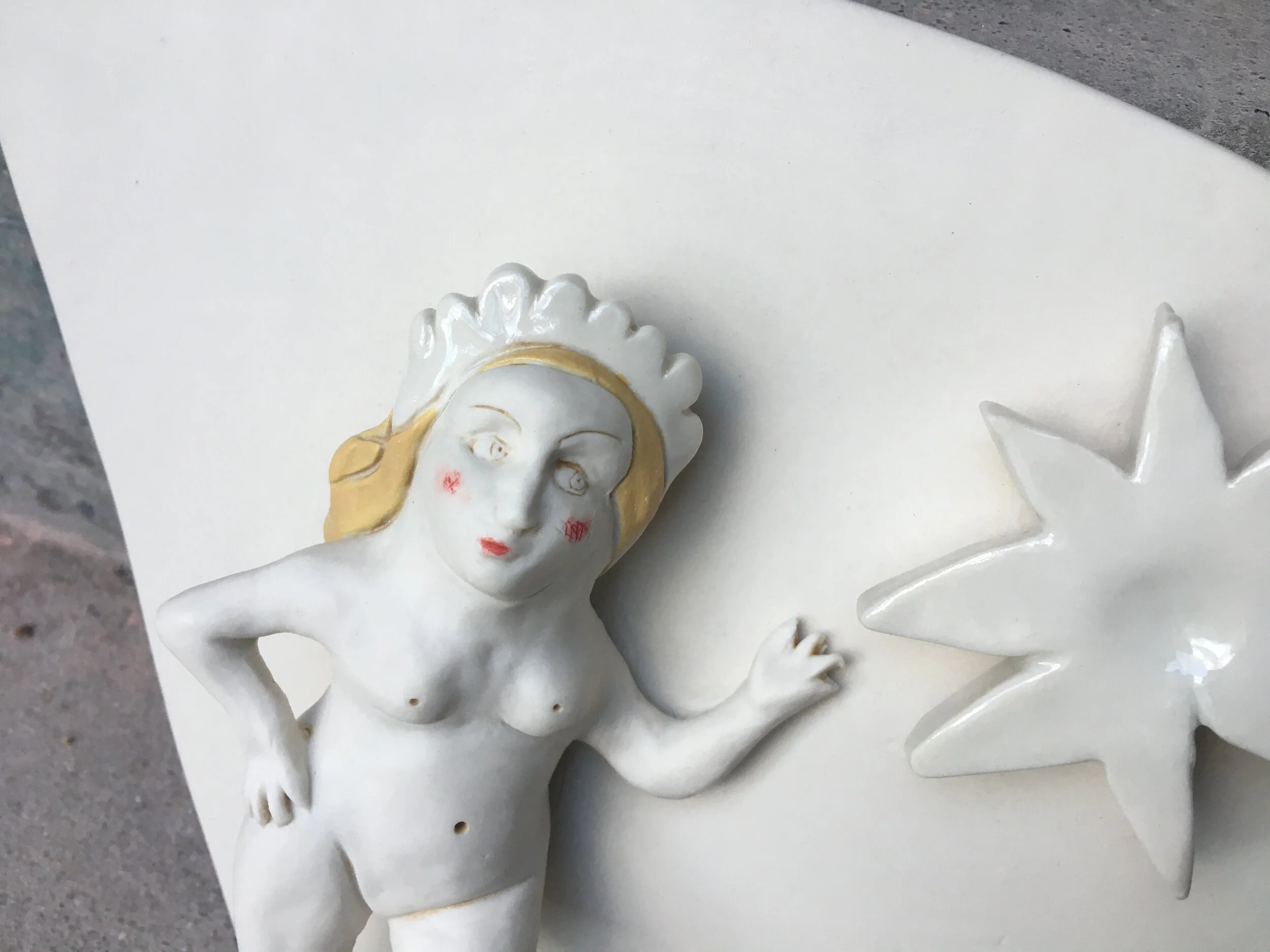 "Voynich Nymphs" After High Firing Porcelain
