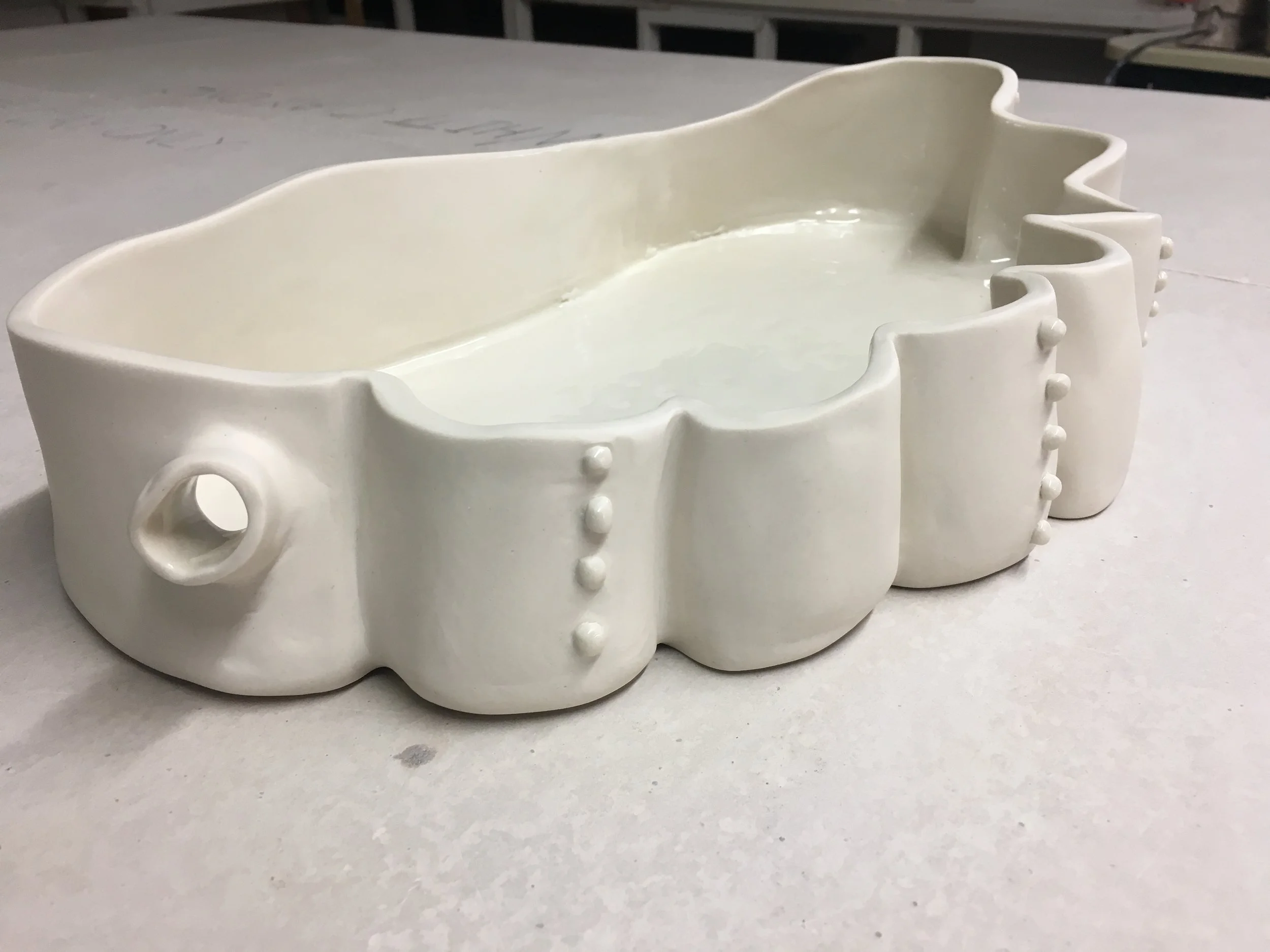 Porcelain pools in progress