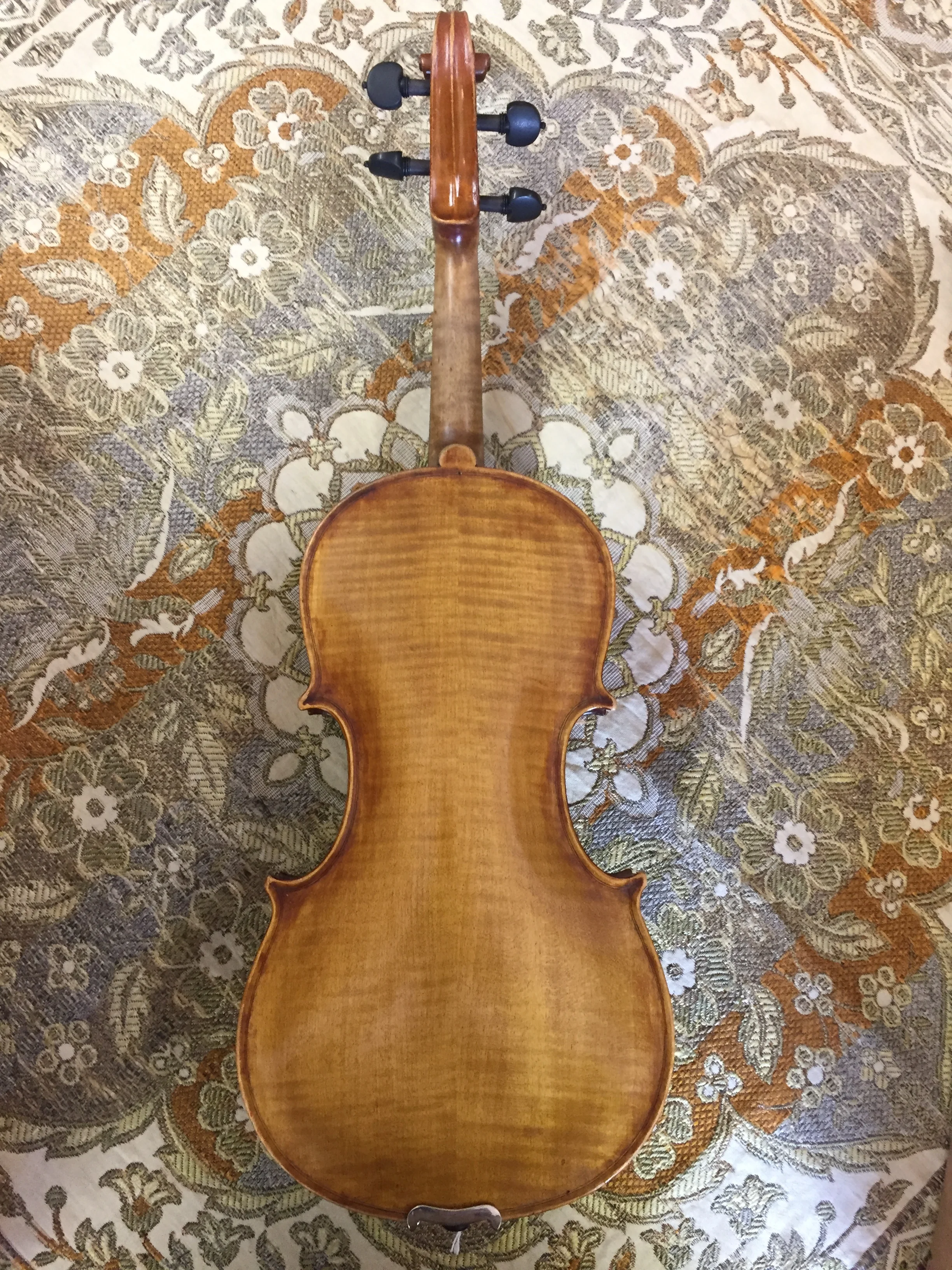 Tulsa Strings Violin Shop - Charles E. Farley Boston #293 1910 Violin Back.JPG