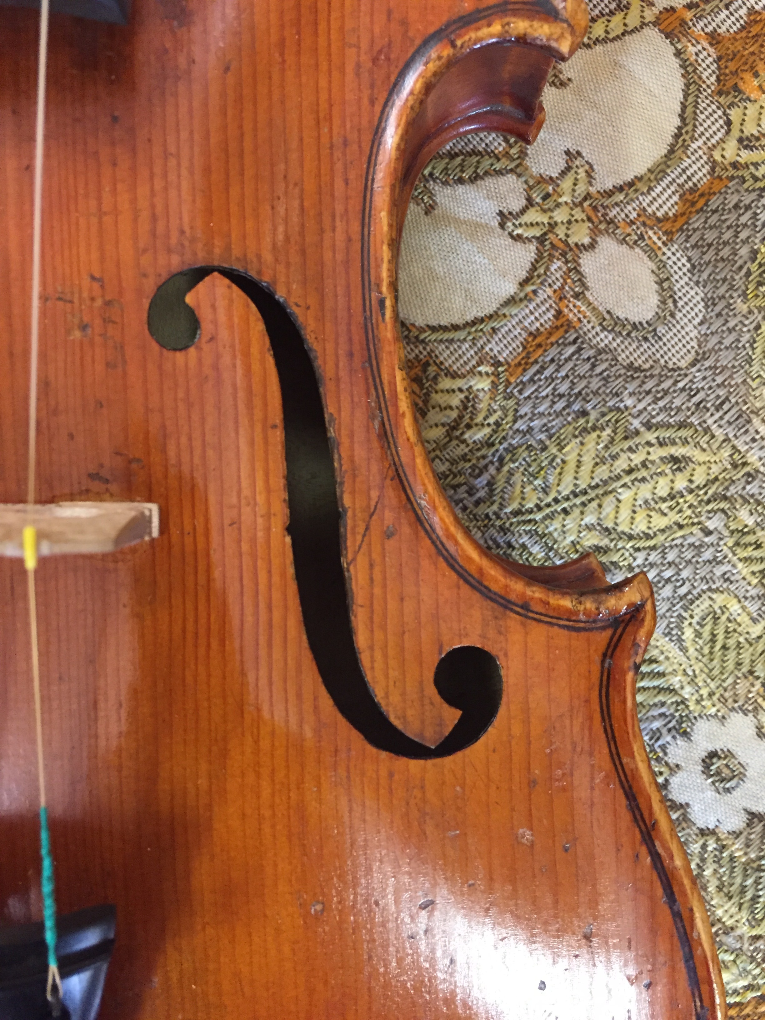 Tulsa Strings Violin Shop - Robert Glier 1902 Workshop Cincinnati Violin F Hole.jpg