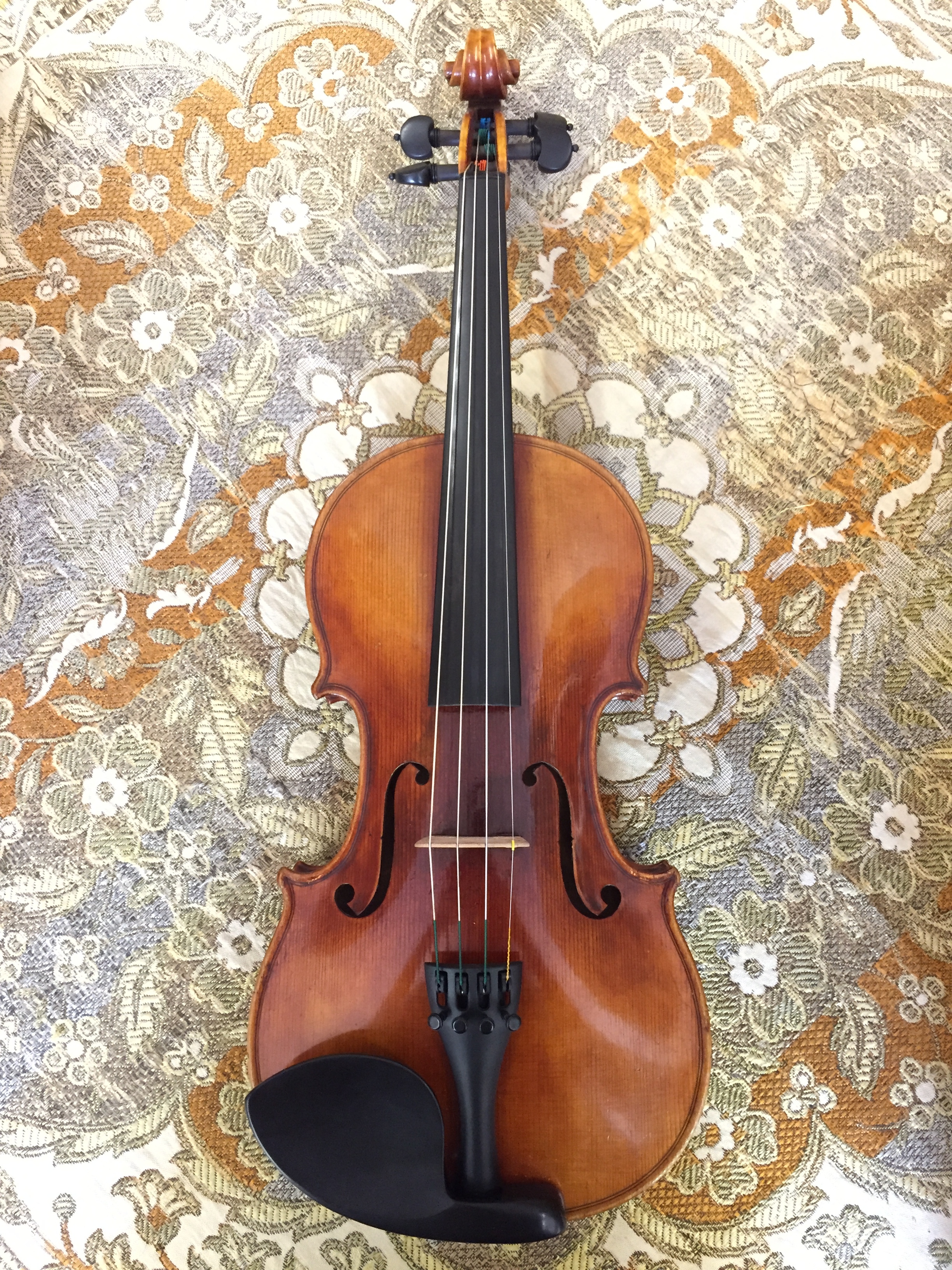 Tulsa Strings Violin Shop -Robert Glier Cincinnati No.1 1905 Violin Top..jpg