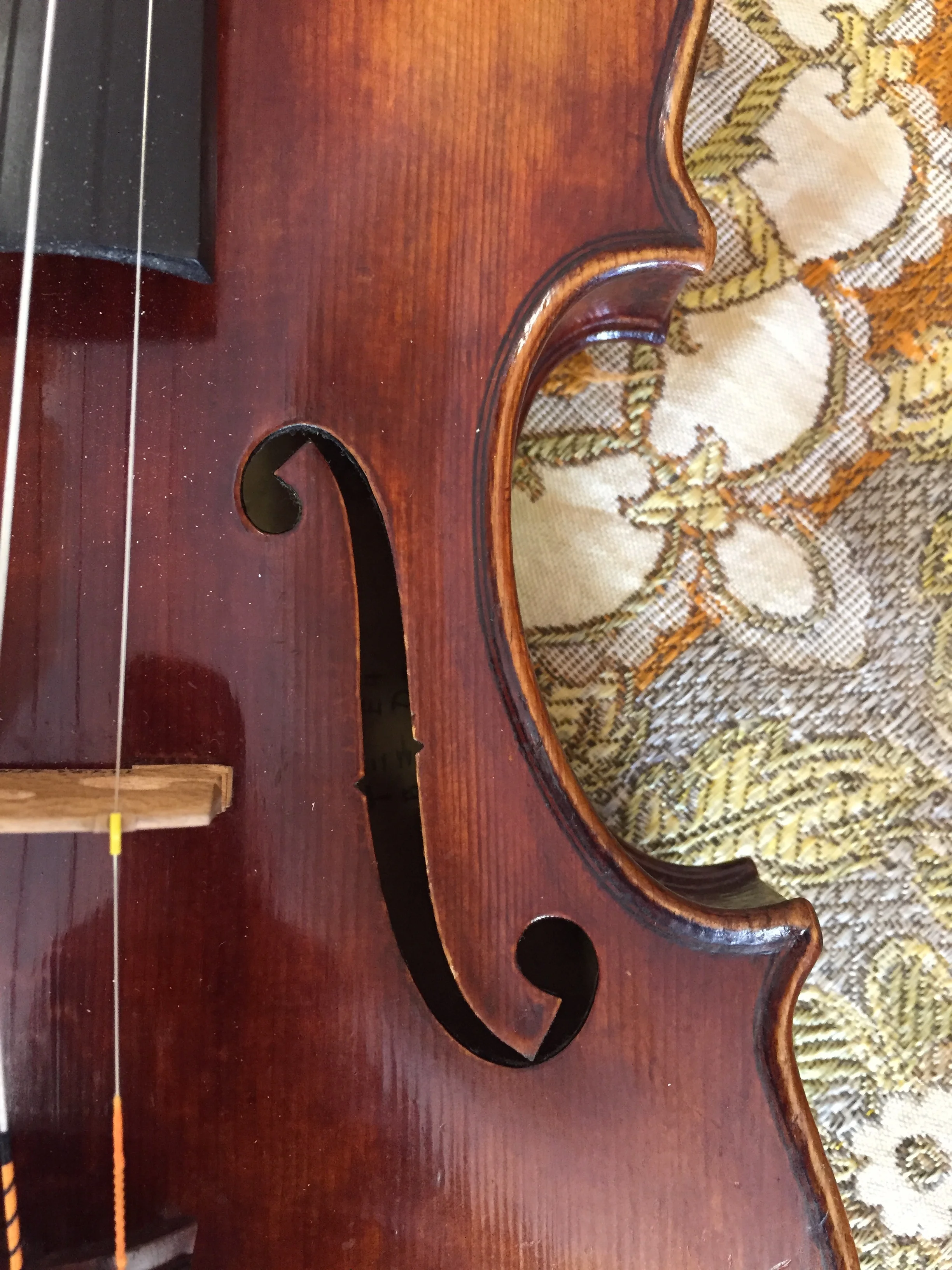 Tulsa Strings Violin Shop -James Reynold Carlisle 1924 Guarneri Copy F hole.jpg