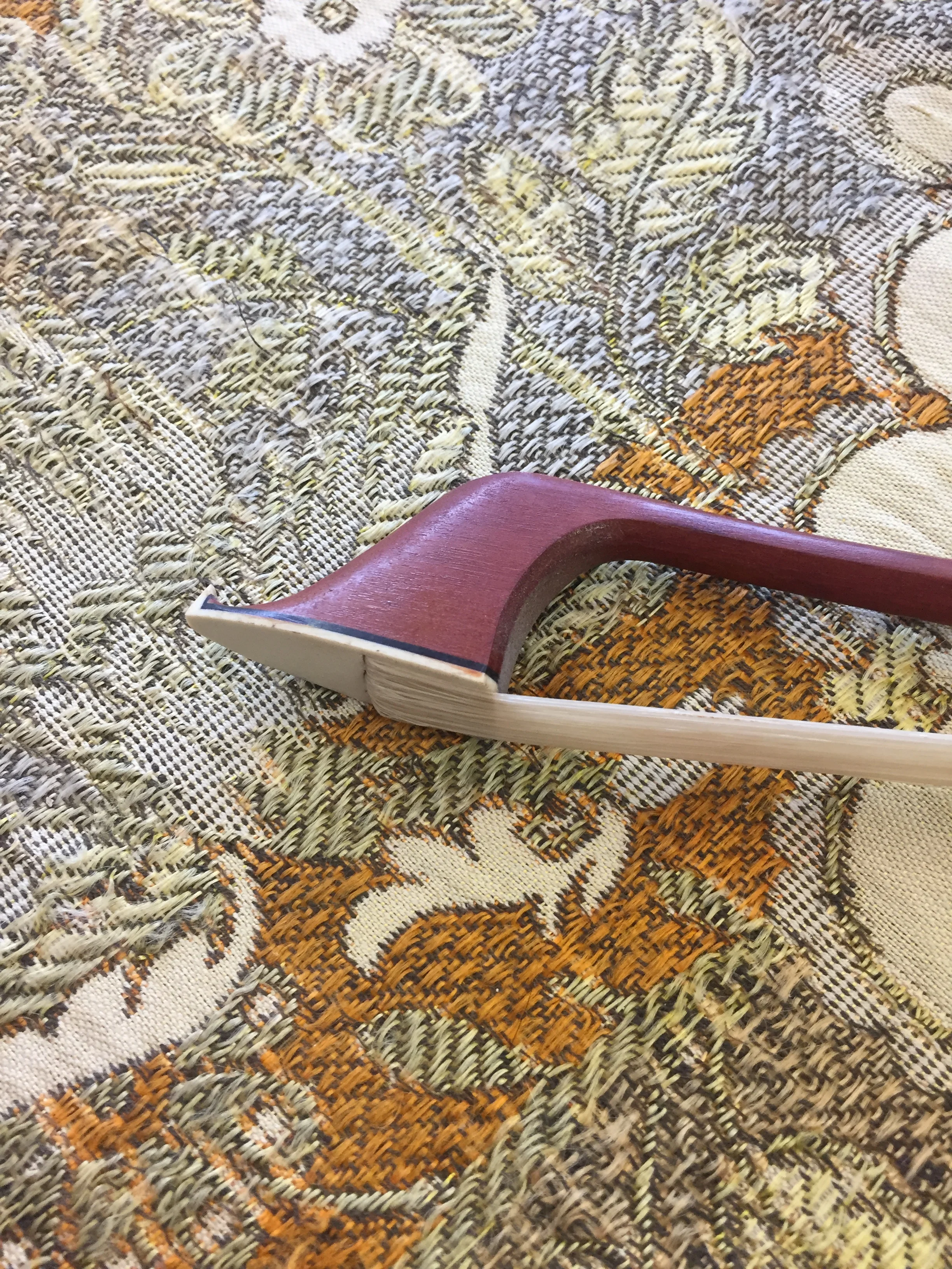 Tulsa Strings Violin Shop - Brazilwood Student German Bass Bow Tip.JPG