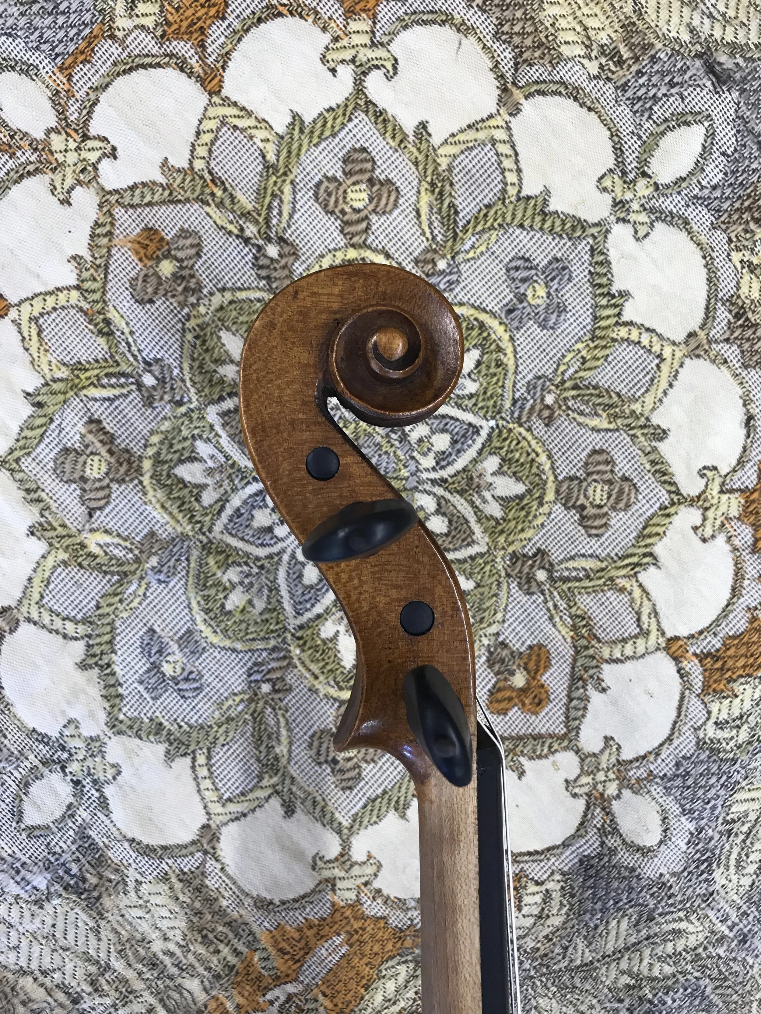 Tulsa Strings Violin Shop - 1850's French Violin Labeled Nicalausse Scroll.jpg