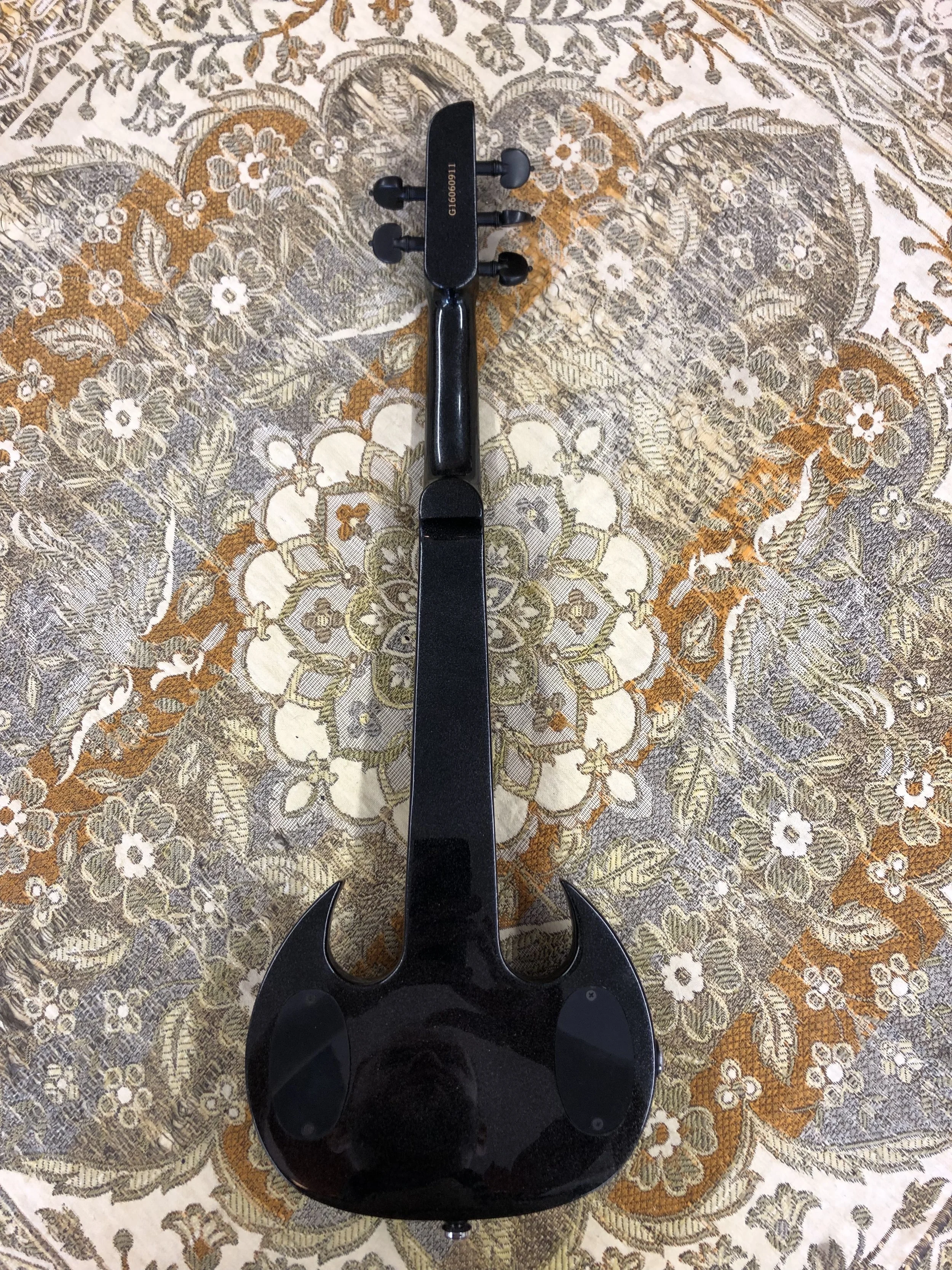 Tulsa Strings Violin Shop -Mark Wood Stingray 5 String Electric Violin Black Back.jpg
