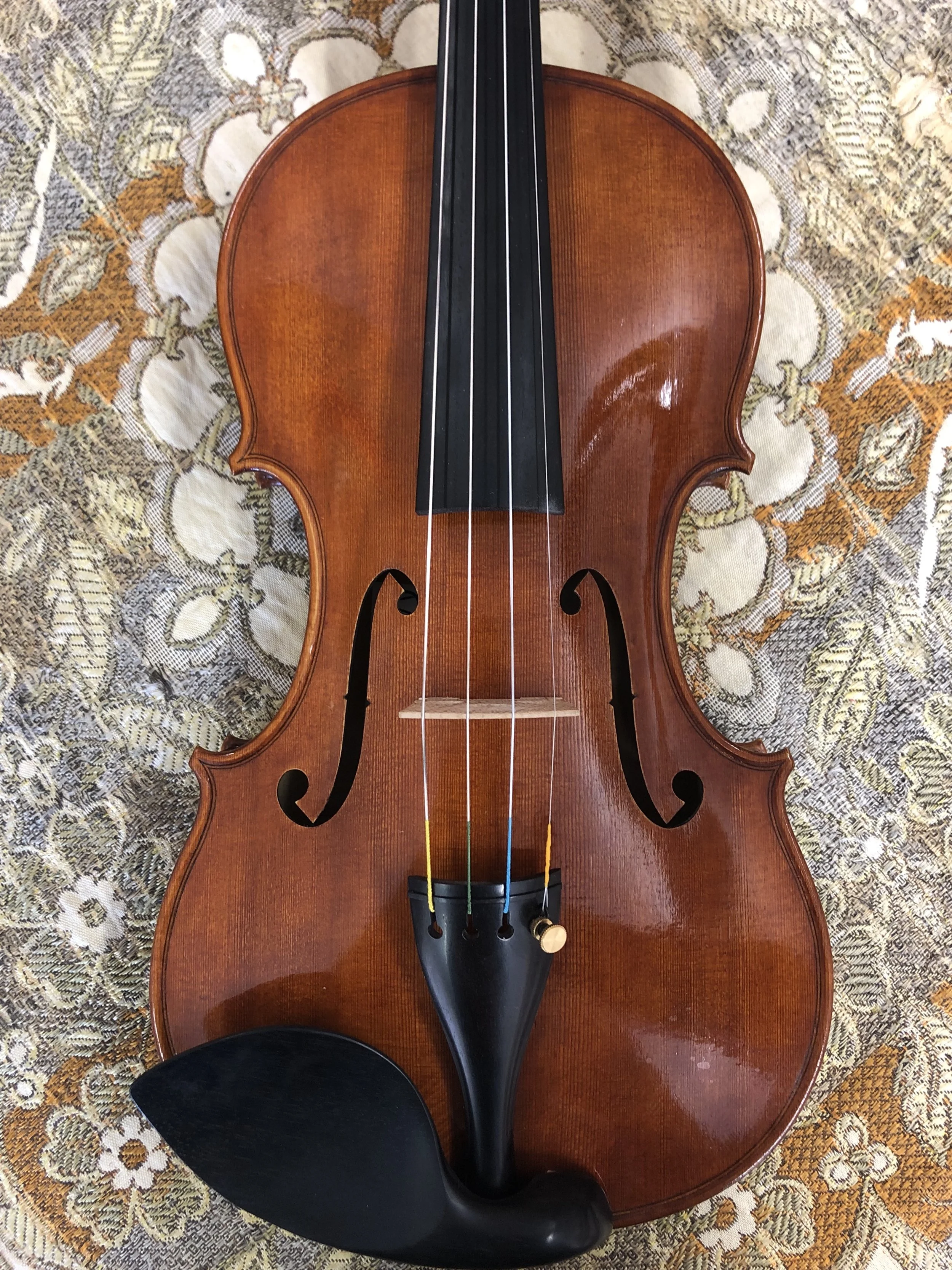 Tulsa Strings Violin Shop - Corbishley Violin Workshop Series 2018 Violin Top Close.jpg
