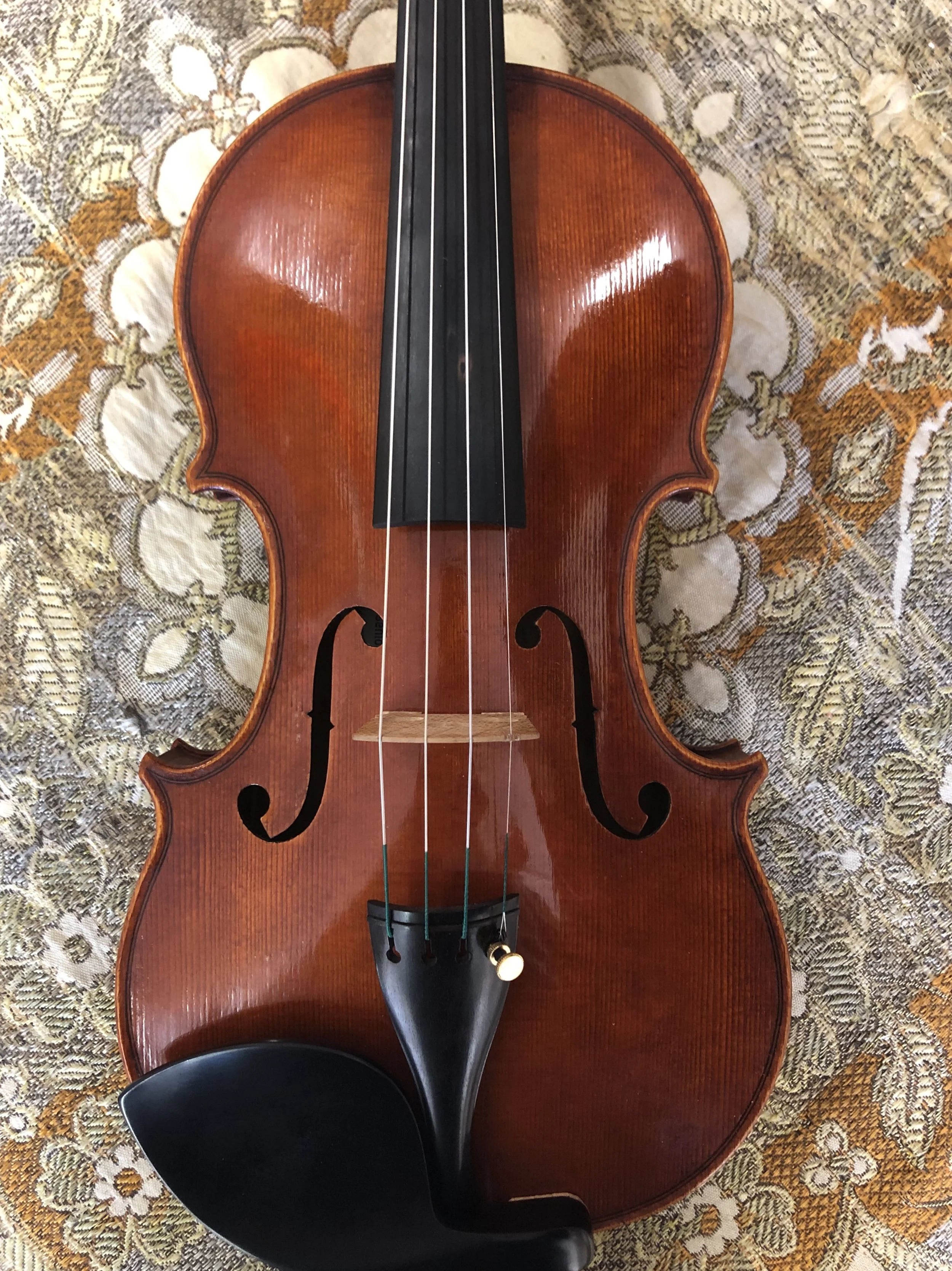 Tulsa Strings Violin Shop - Arsenios Corbishley Violin 2018 Violin Top Close.jpg