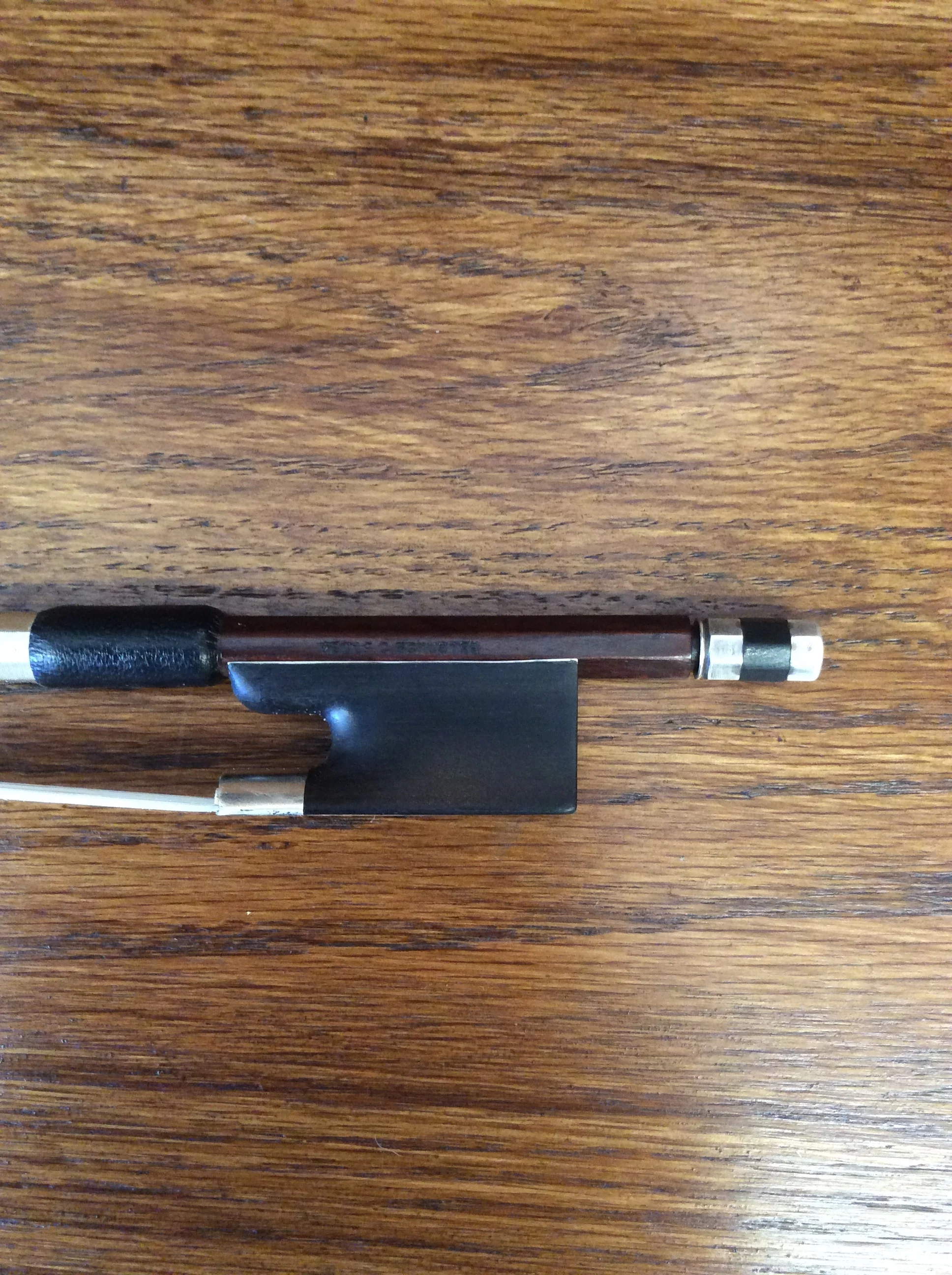 Tulsa Strings Violin Shop - Adolf C. Schuster Violin Bow - Frog.JPG