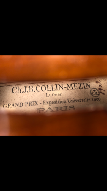 Tulsa Strings Violin Shop -Ch. J.B. Collin-Mezin 1902 Violin Label.PNG