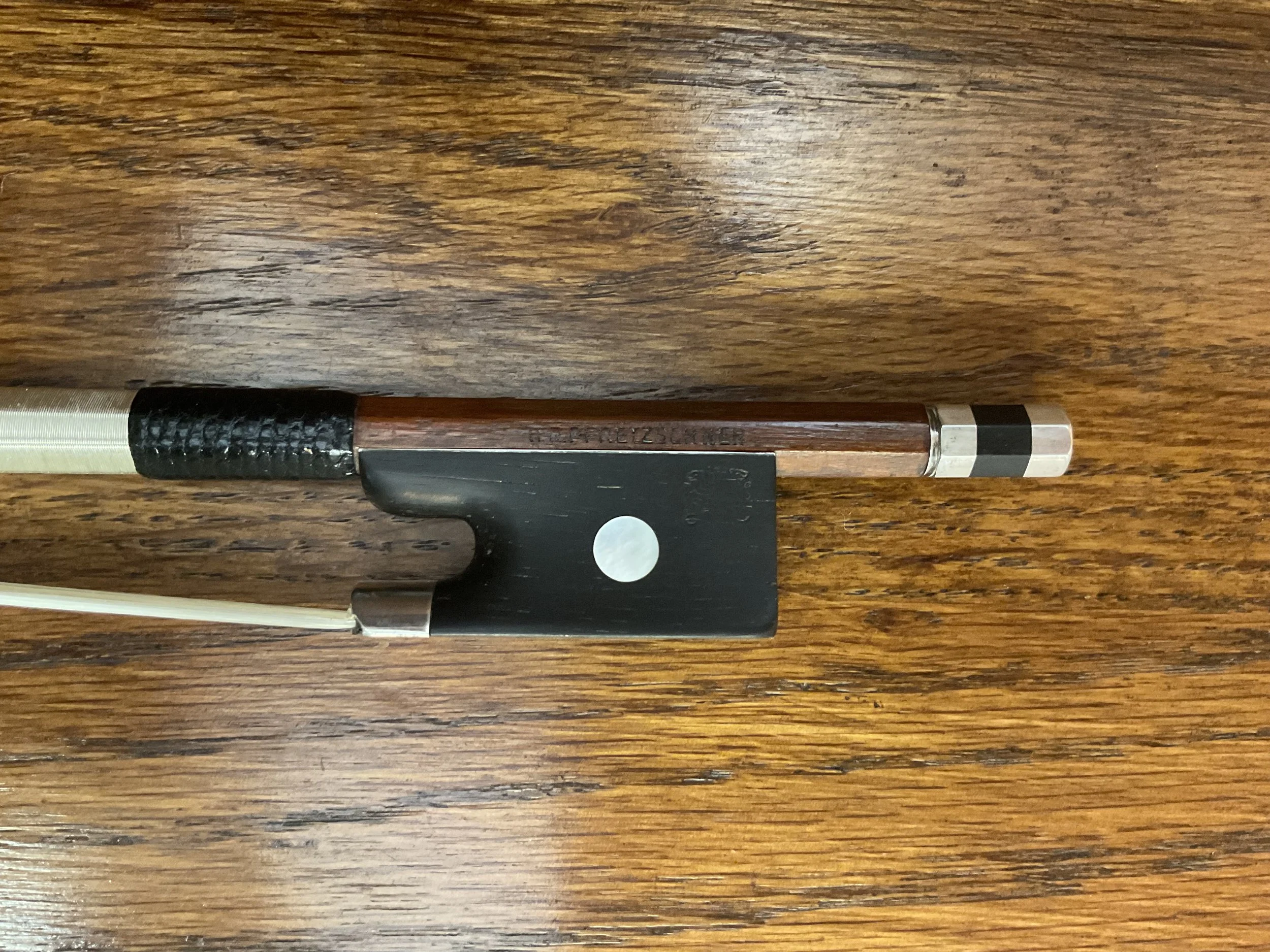 Tulsa Strings Violin Shop - H.R.Pfretzschner violin bow frog.jpeg