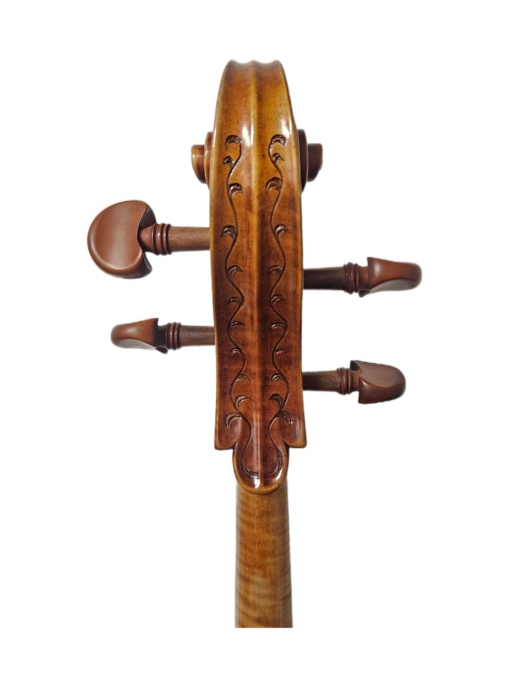 Riedl German 1994 Cello Scroll Detail.png