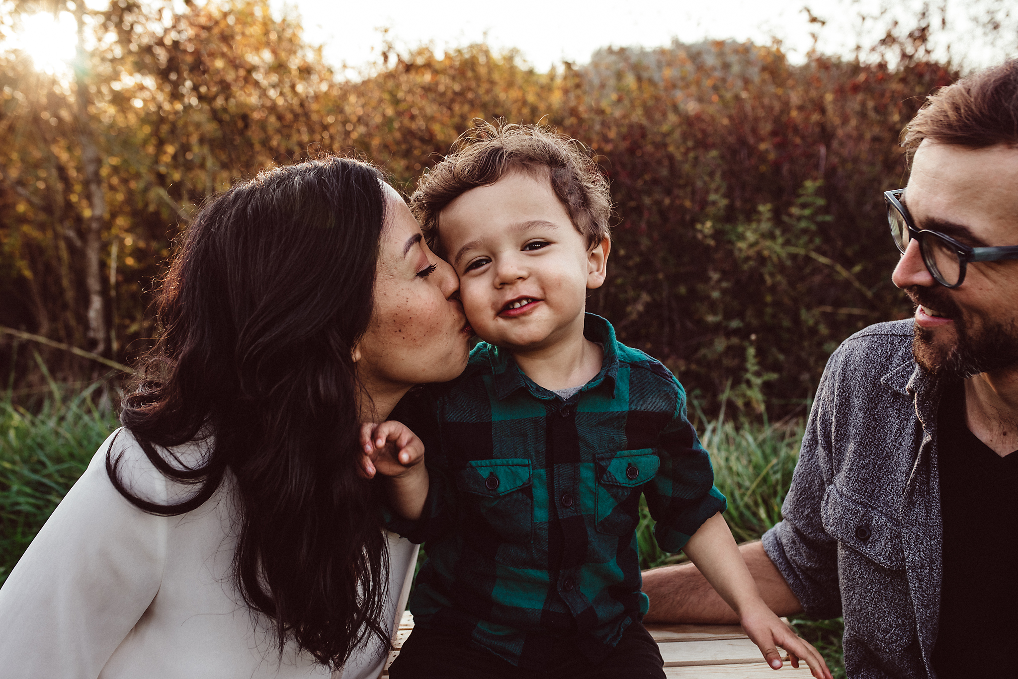 Mom Dad and son in Lake Oswego Oregon