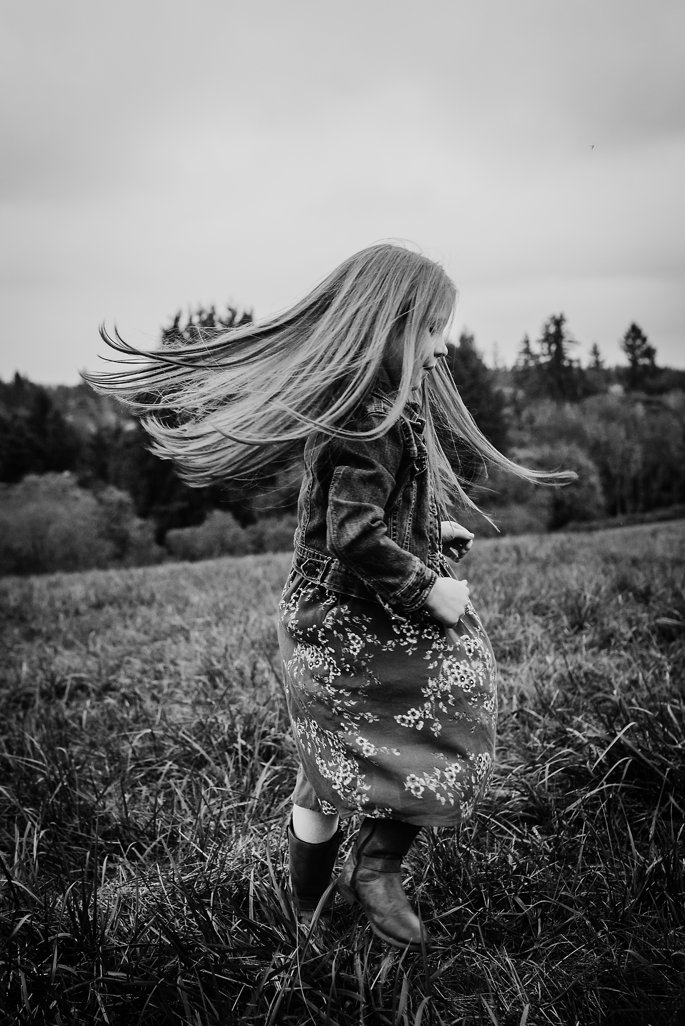 Girl spinning