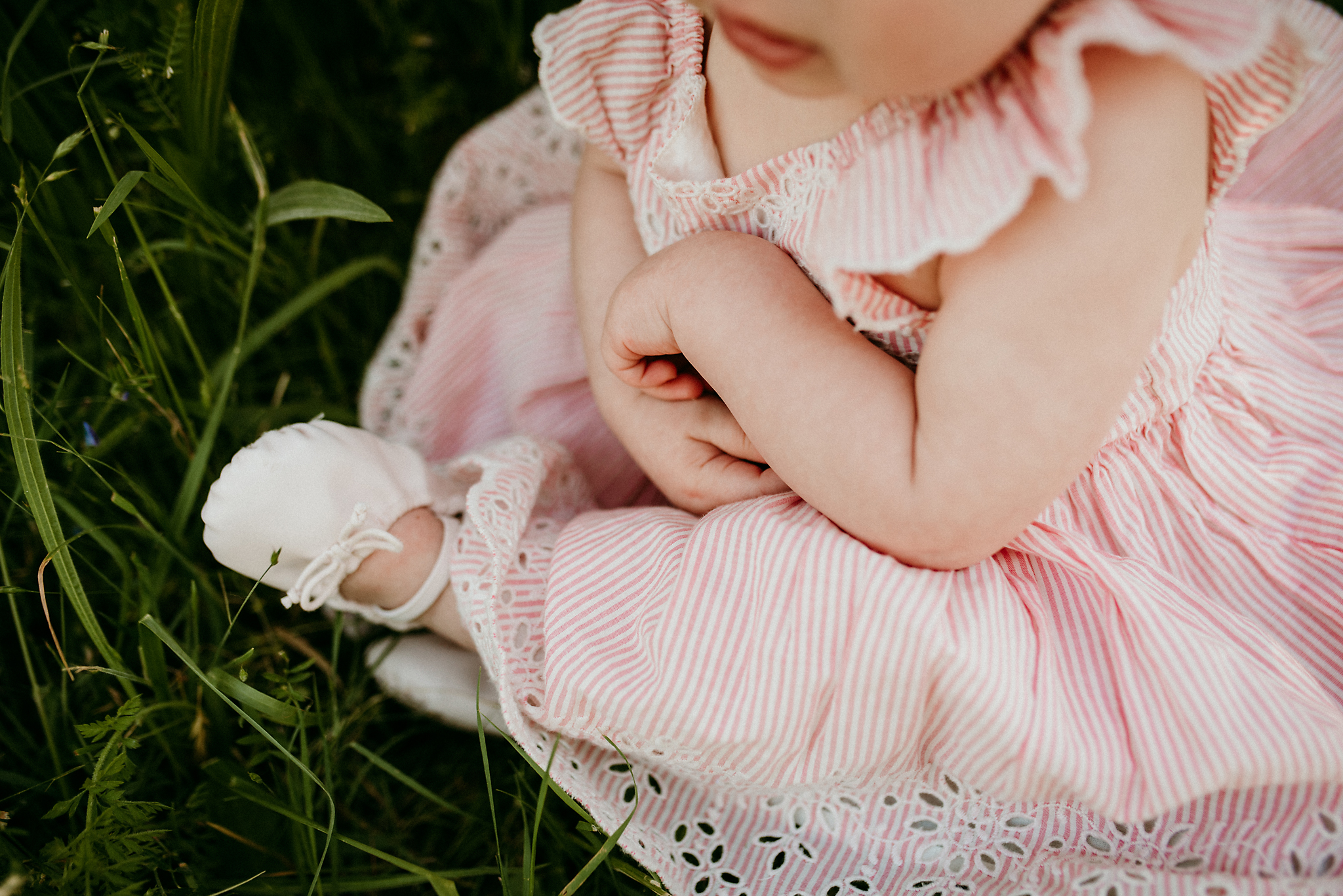 One year old in grass