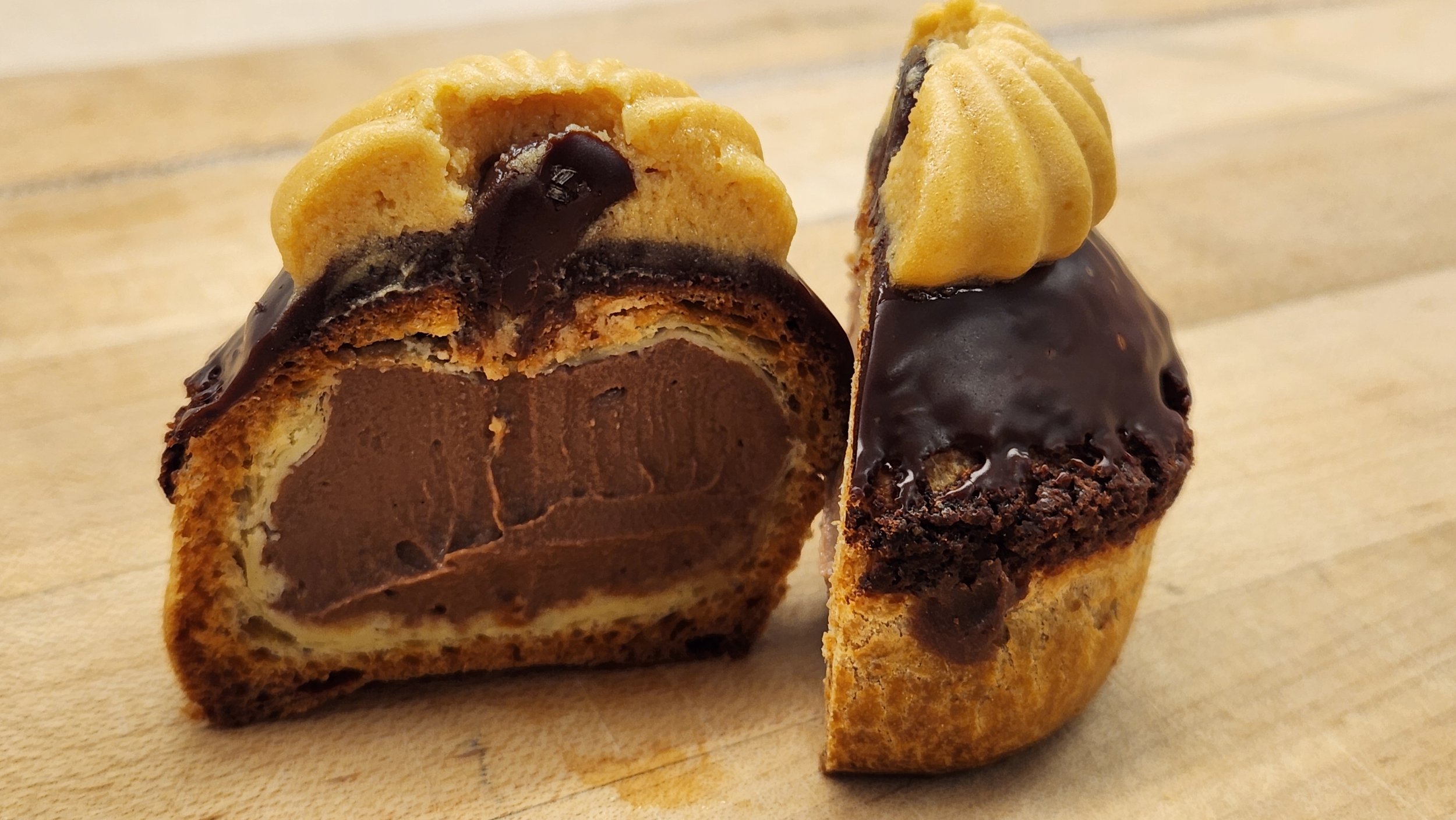 salted caramel chocolate profiterole cut.jpg