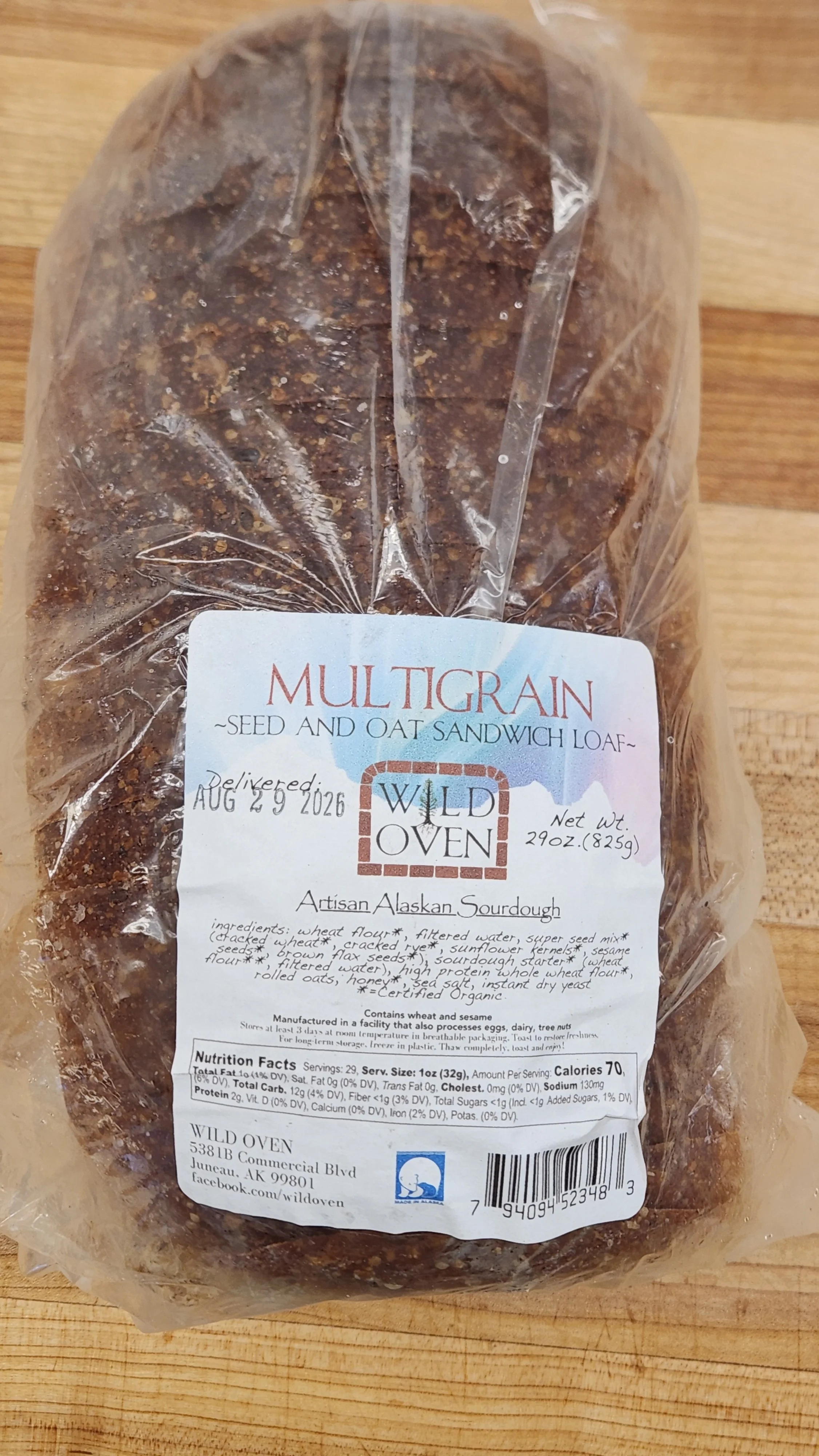 Frozen and Sliced Multi-Grain Loaf