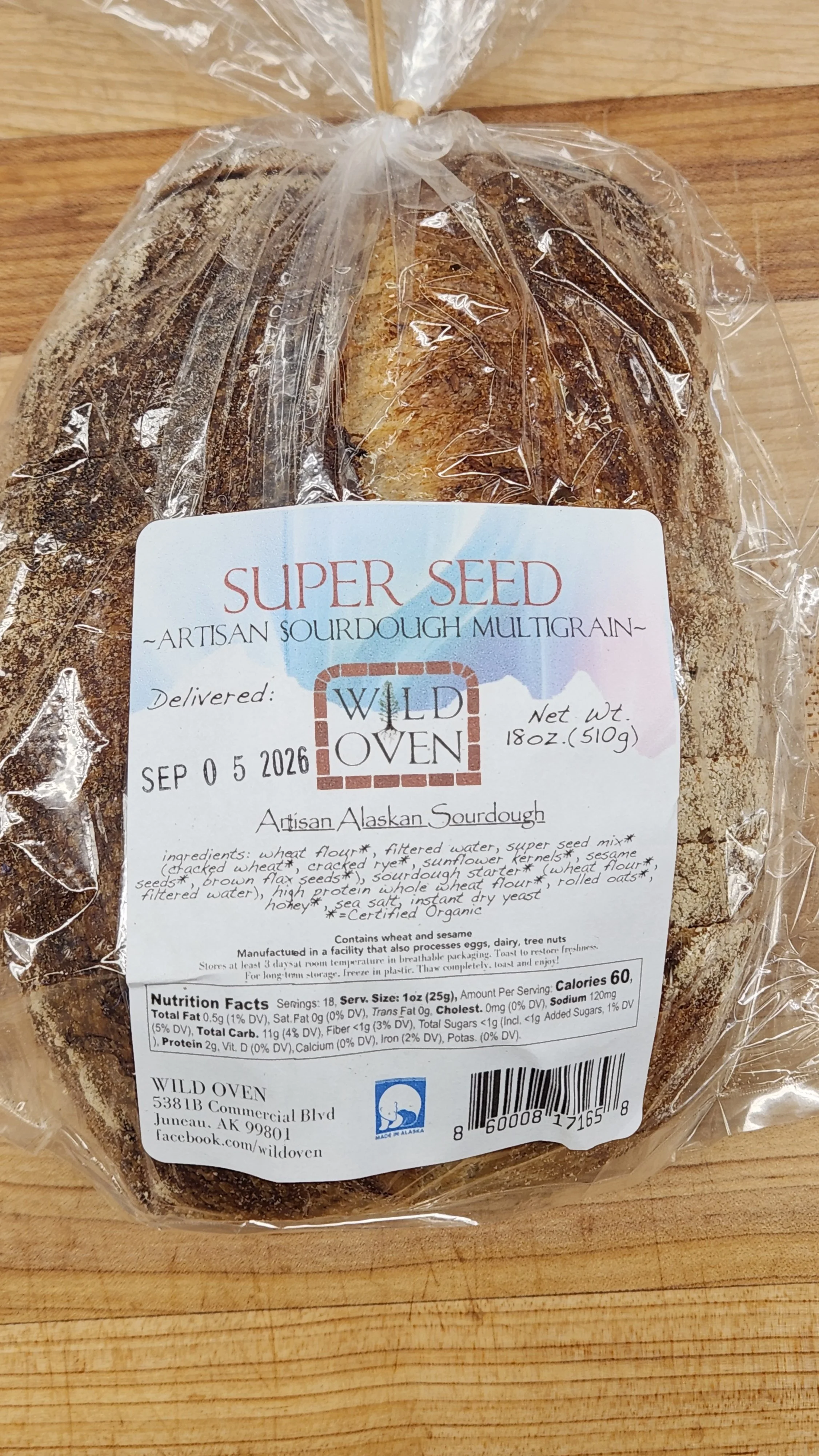 Frozen and Sliced Super Seed Loaf