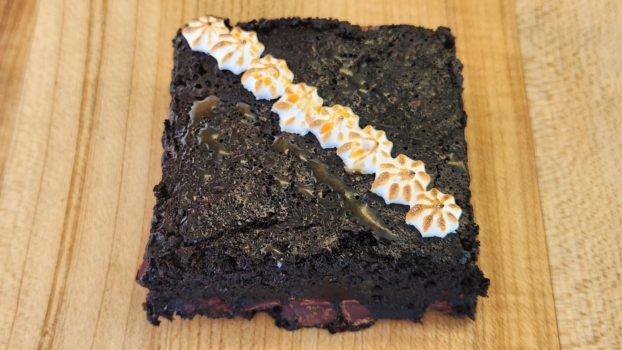 Caramel Meringue Sourdough Brownie