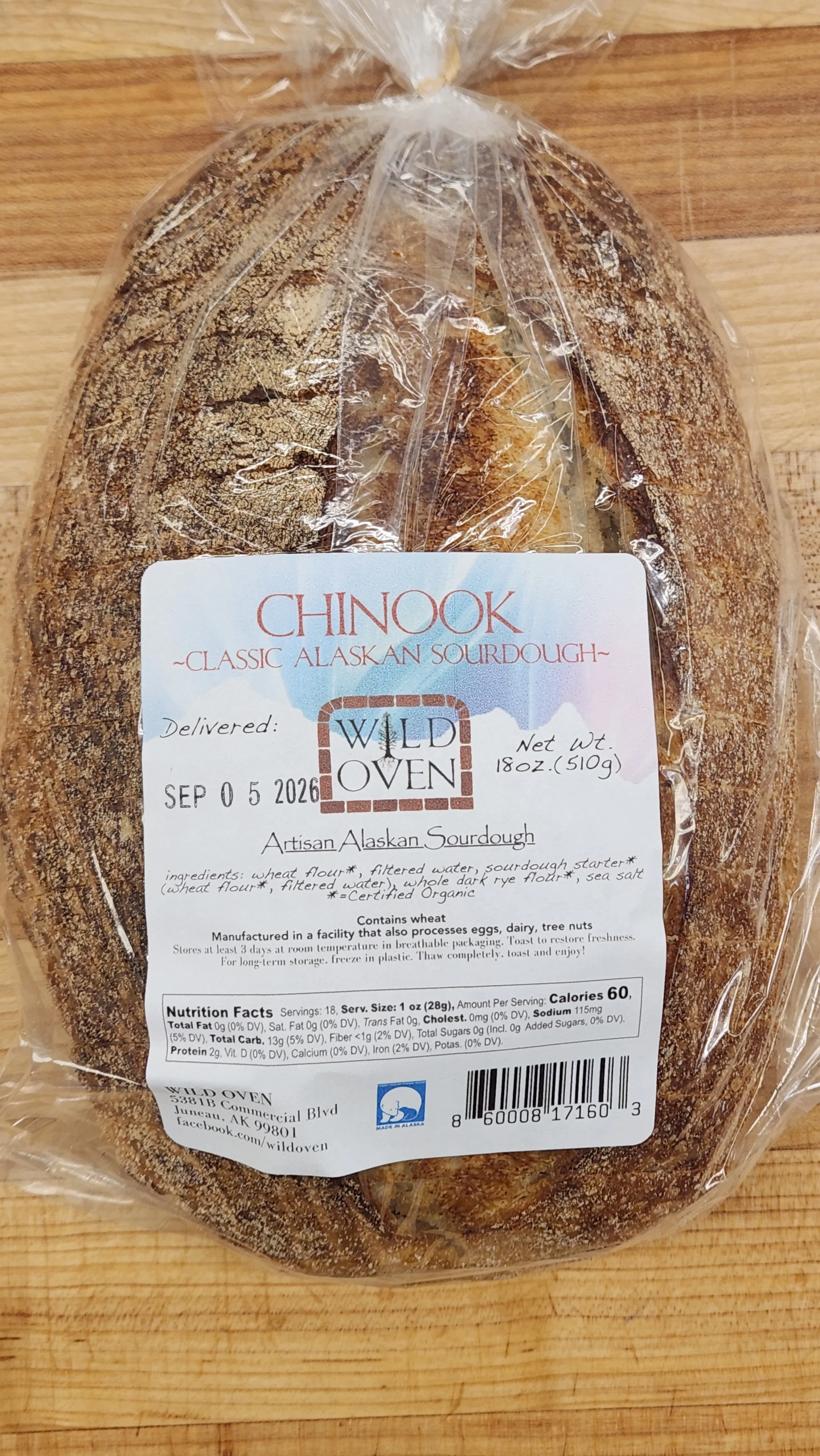 Frozen and Sliced Chinook Loaf