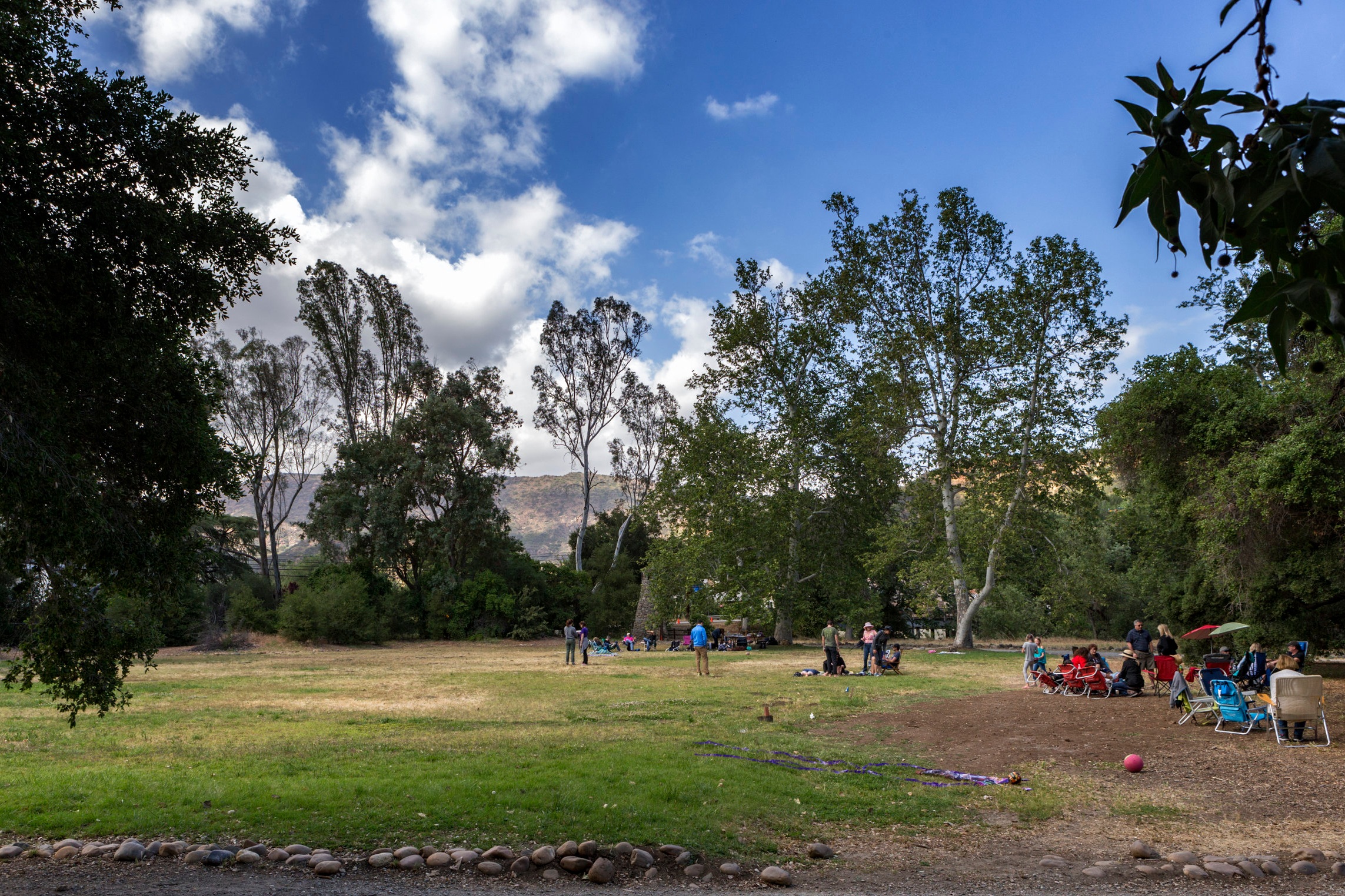 The lawn at Peter Strauss Ranch. The perfect spot for a pre-show picnic.