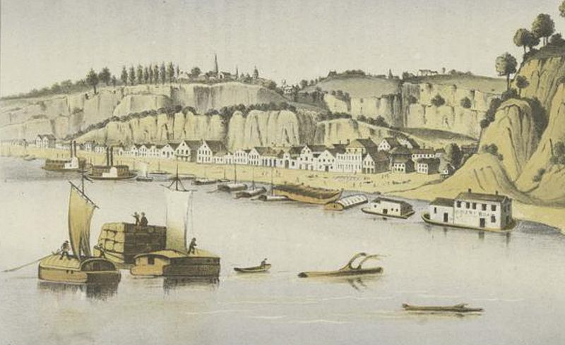 Early Natchez River Scene