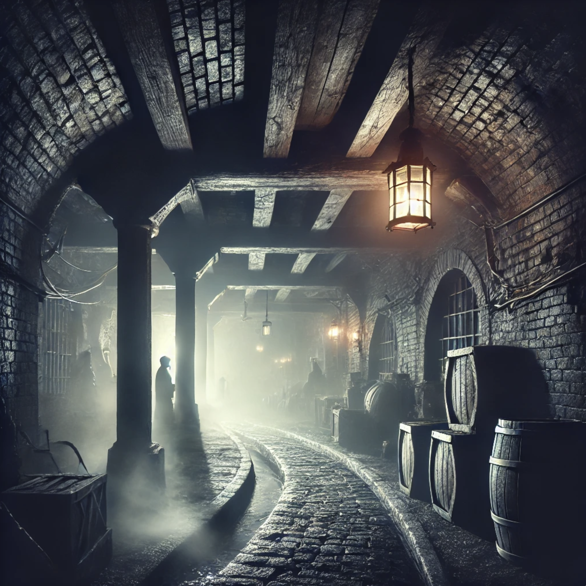 Artistic rendition of the so-called “Shanghai Tunnels” back in their day of operation. Image: Dalle3