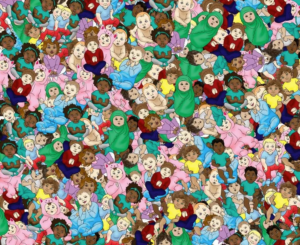This visual challenge is tough. See if you can find the sleeping baby! Image Courtesy: Komando.com