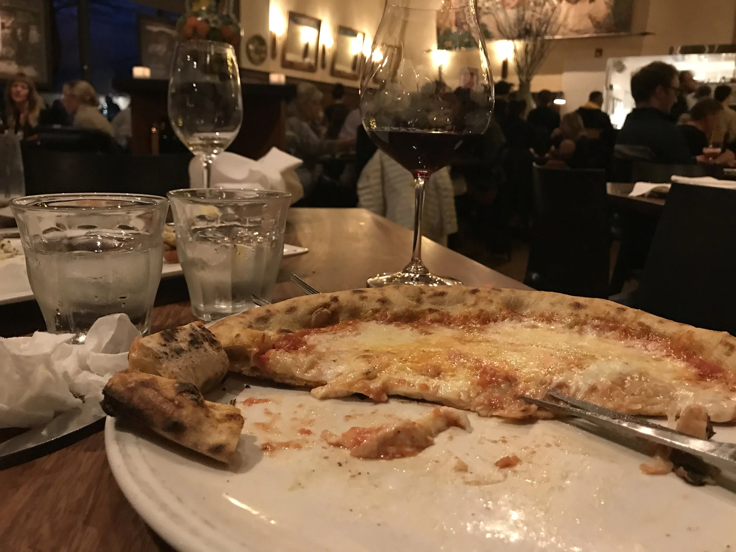 I should have taken this picture before half of the pizza was gone...but that would have been a
