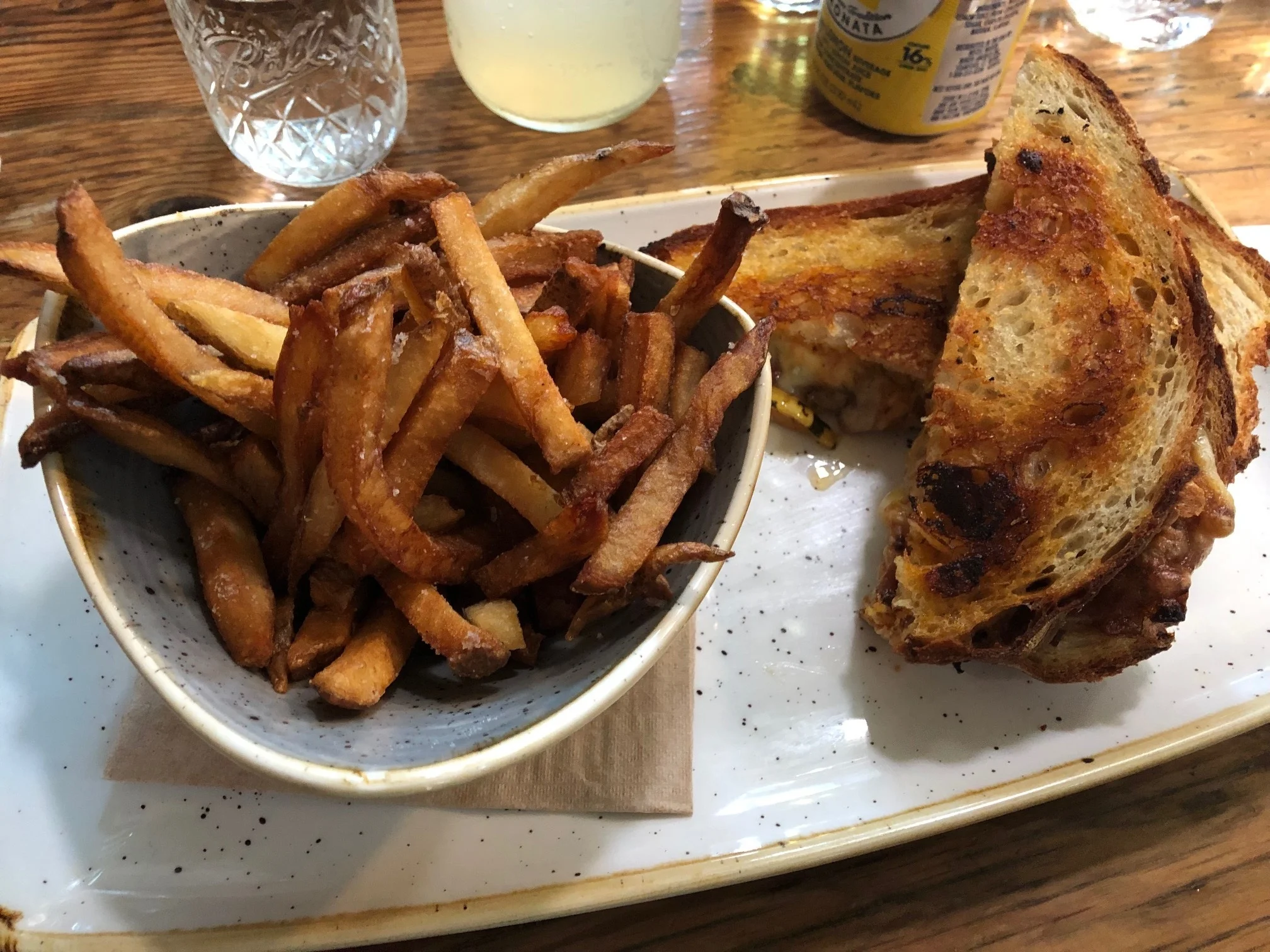  From the amazingly-good fries to the super unique grilled cheese that boasted Red Pepper jam and squash as extras, well, let’s just say this was a great, mid-day meal. Thanks Pfriem! Image Courtesy: Dan Meyers 