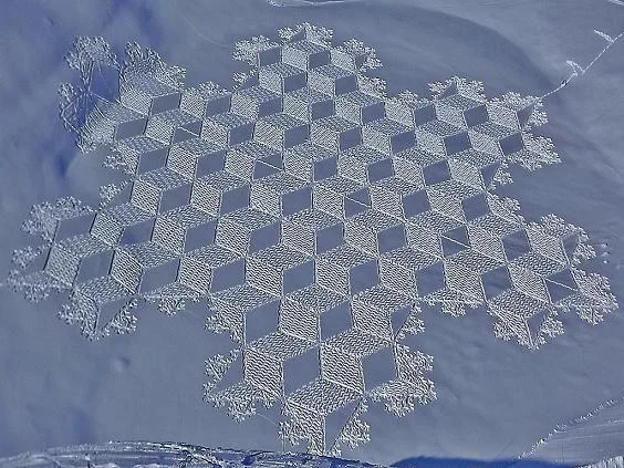 These “snow crop circles” are just great to look at. Couldn’t have been easy to build…or was it just aliens??? Image Courtesy: TheAperidoical.com.