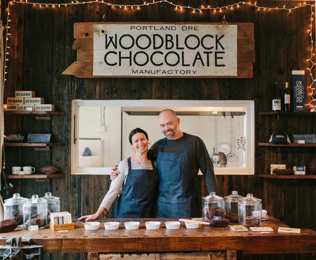 Many thanks to the great team of Jessica and Charley Wheelock, the wife and husband team behind Woodblock Chocolate. Image Courtesy: woodblockchocolate.com
