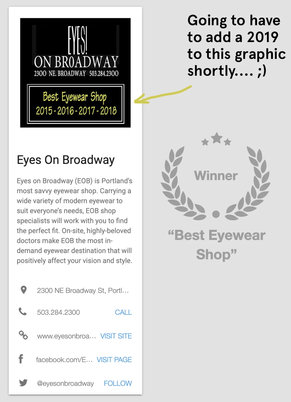 Yep, it’s official. Win numero cinco. Amazing. Thanks to all who voted and spread the word! Image Courtesy: wweek.com