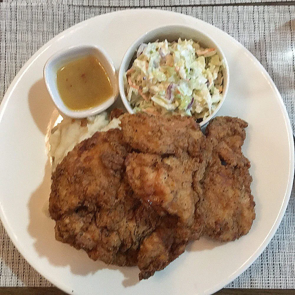  This is the business right here. Honestly, you will come back again and again and again. The garlic mashed potatoes and the honey butter dipping sauce combined with the perfectly-cooked, juicy and crispy chicken…just wow! Giant portion too…enough for two!  Image Courtesy: Dan Meyers 