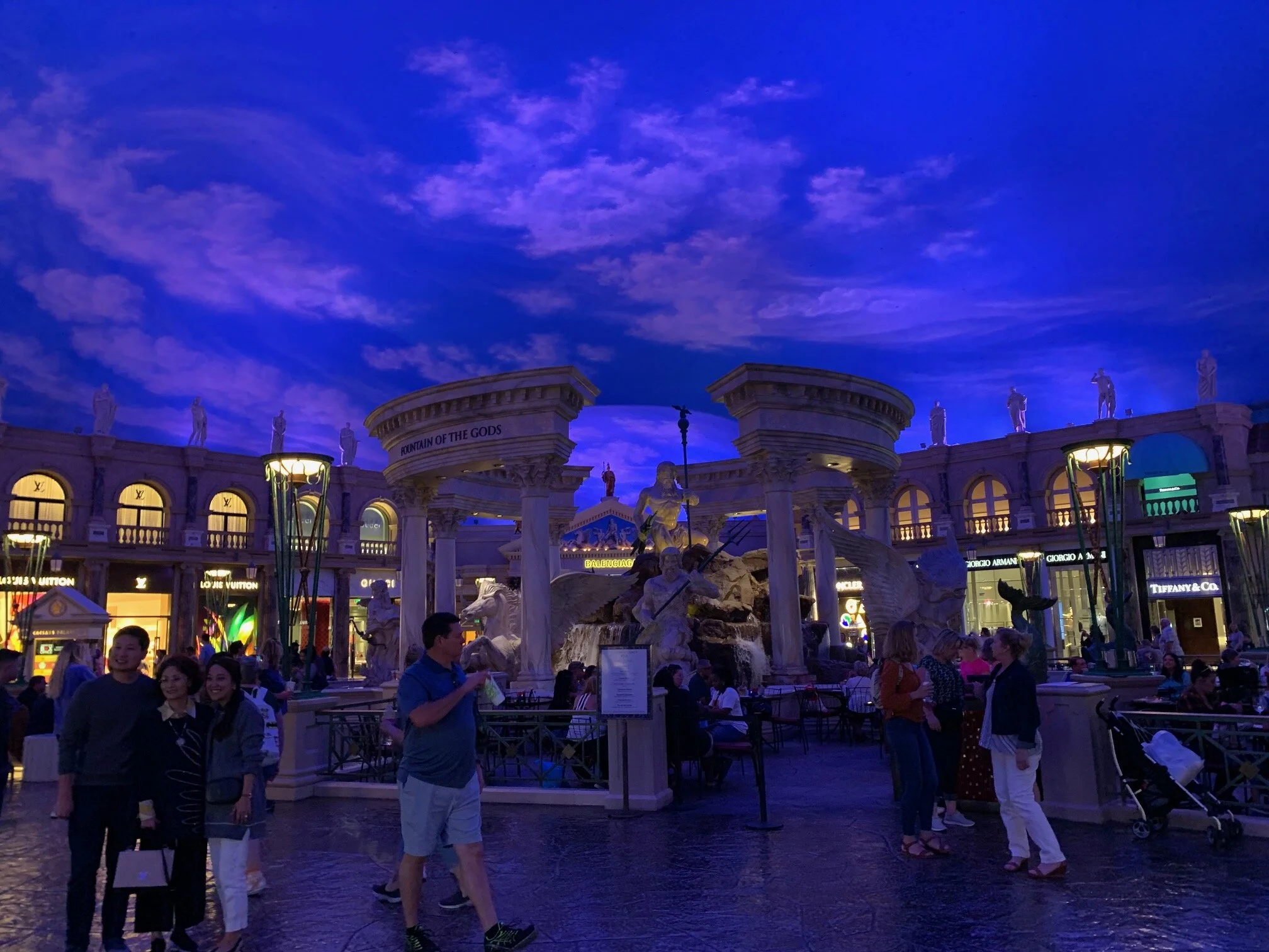 I just love the fake sky inside La Piazza at the Venetian. So faux, so fun. Image Courtesy: Dan Meyers