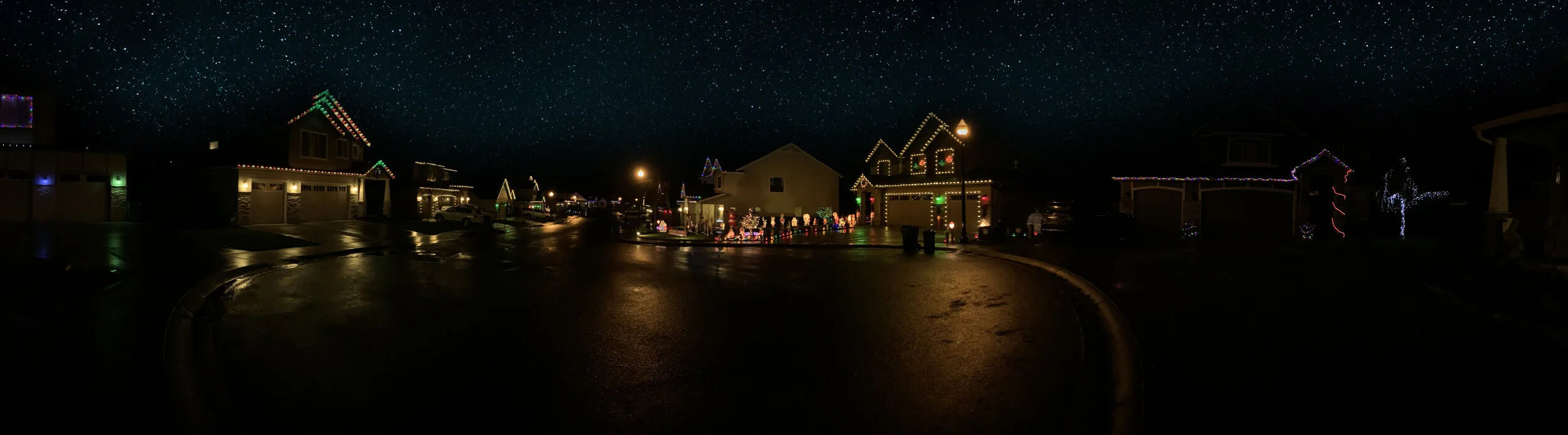  A view down my street the other night. Not quite Peacock Lane, but still quite nice ;). Image Courtesy: Dan Meyers 