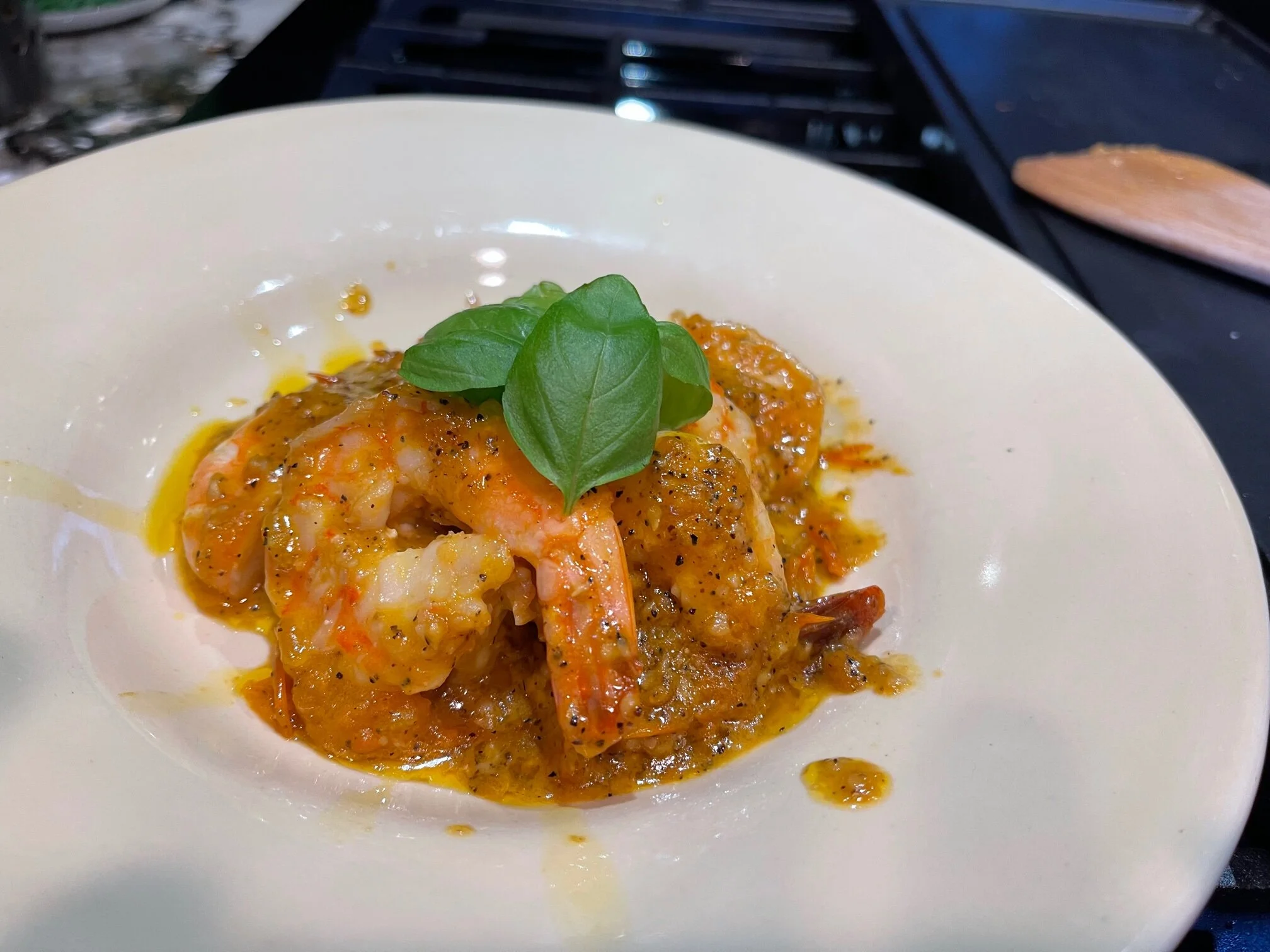 Dubbed “Cherry Tomato Garlic Shrimp” by the friend who taught me this great recipe…it’s to die for. Image Courtesy: Dan Meyers