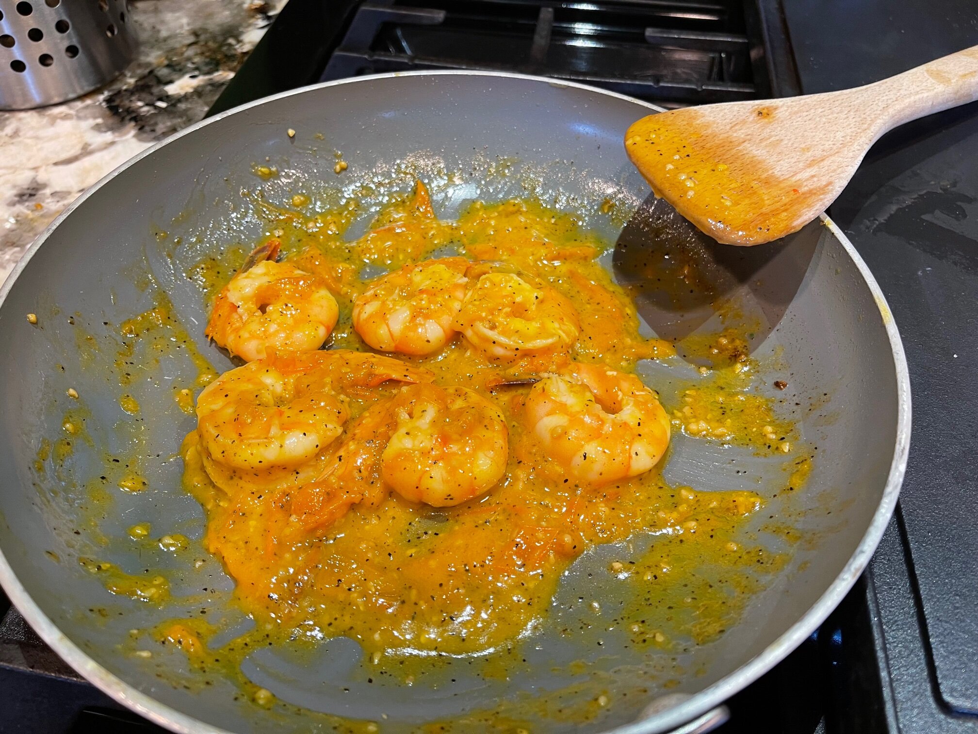 Add in the shrimp and cook them in the sauce until they are pink on both sides. Don’t over cook and make them rubbery! Image Courtesy: Dan Meyers