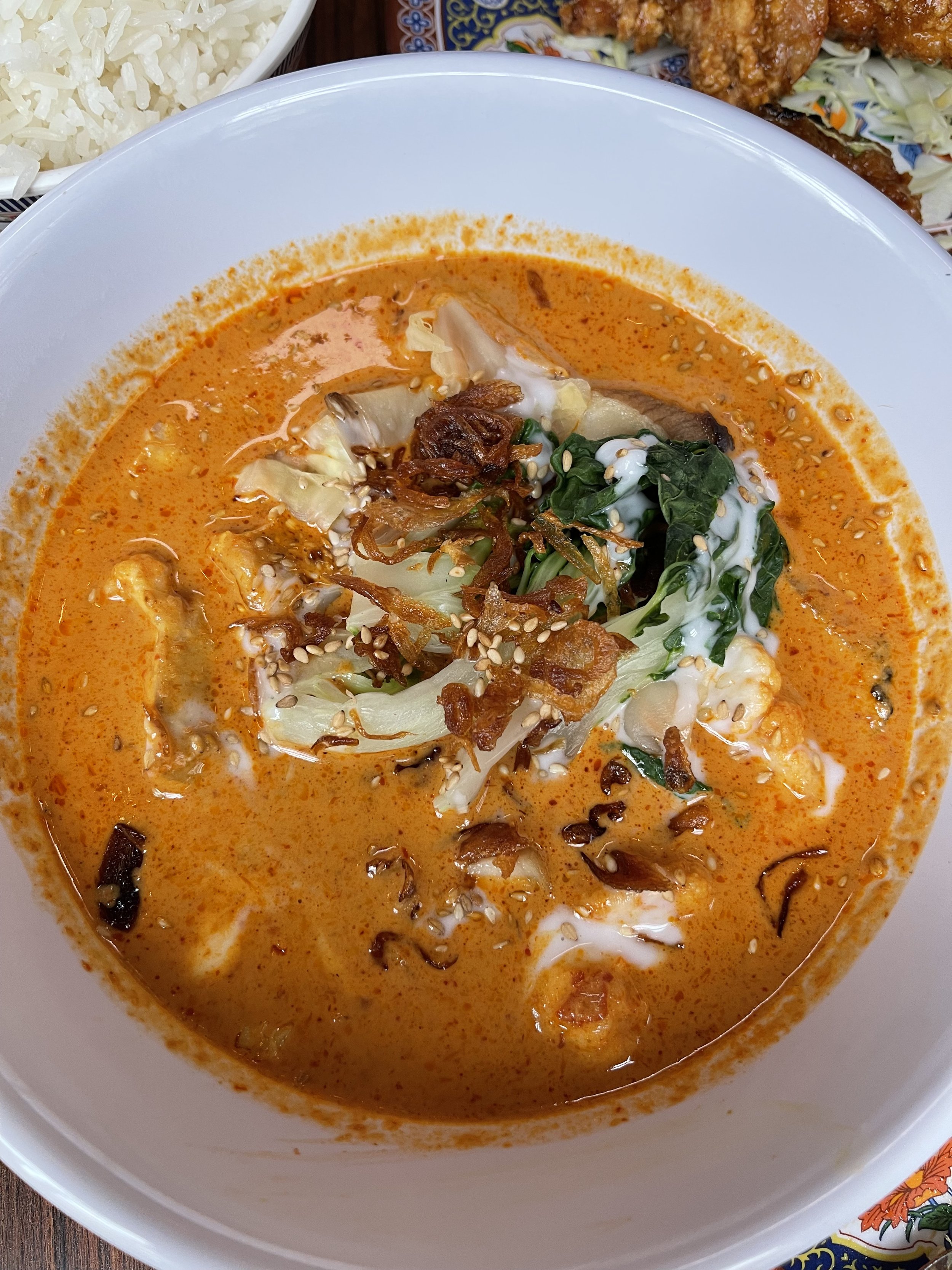 The Red Curry with Seasonal Vegetables is pictured here. Not too spicy, so darn savory. Image Courtesy: Dan Meyers