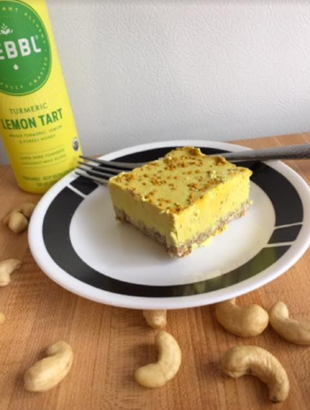 Turmeric Lemon Tart Vegan Cheesecake