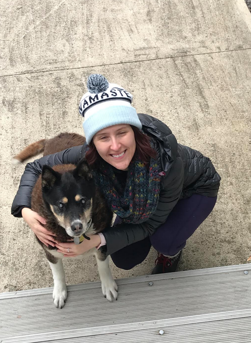 A beautiful, unedited photo of me and Sheba. It’s not perfect, but that doesn’t matter.