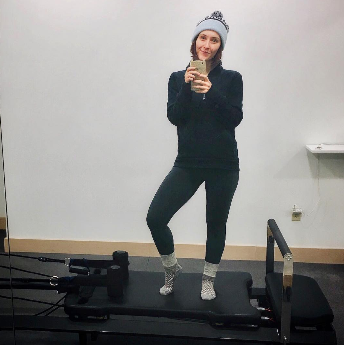 Sick and with my period, posing on the Fit Former was the best I could do!