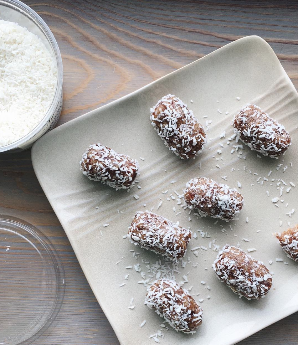 Homemade, Coconut Date Rolls
